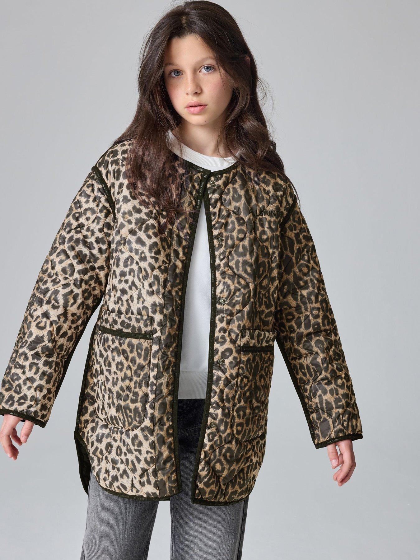 smALLSAINTS Girls Leopard Coat - Multi
