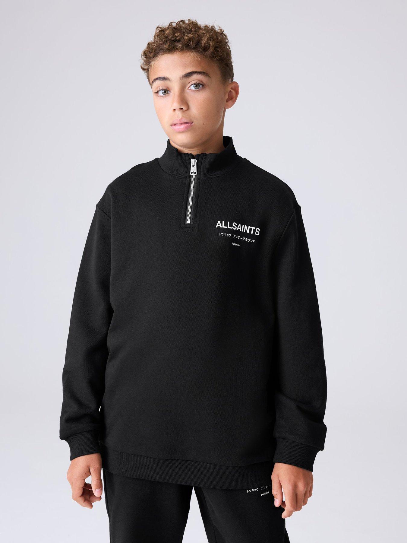 smallsaints-boys-underground-half-zip-sweat-top-black