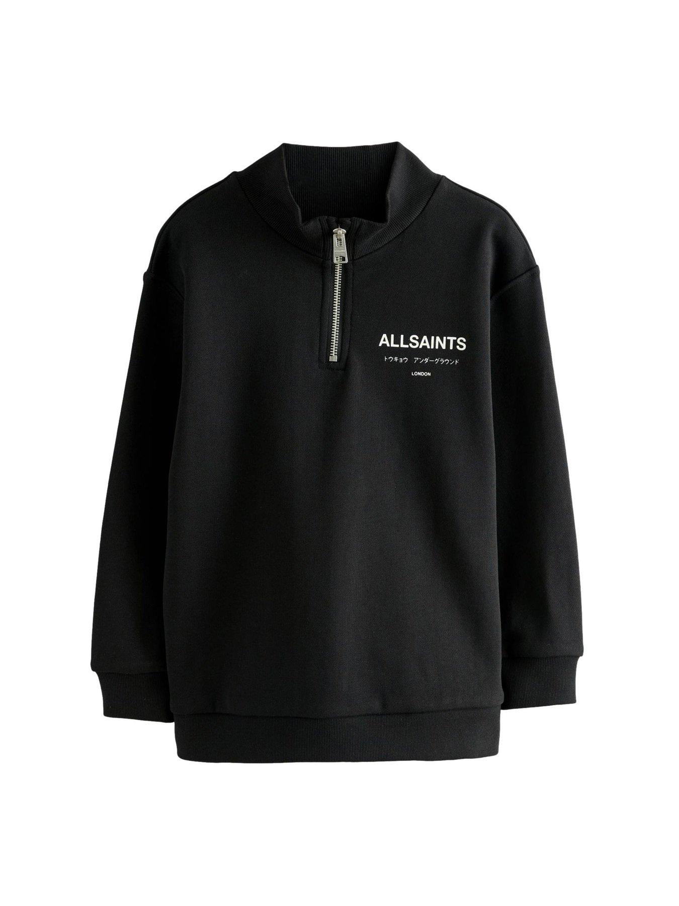 smallsaints-boys-underground-half-zip-sweat-top-blackdetail