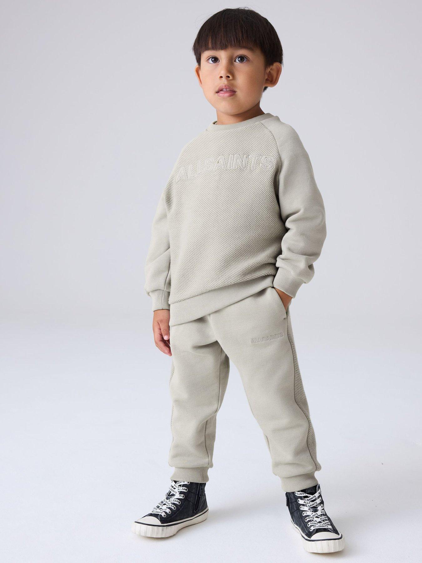 smALLSAINTS Boys Sweat Text Set - Beige