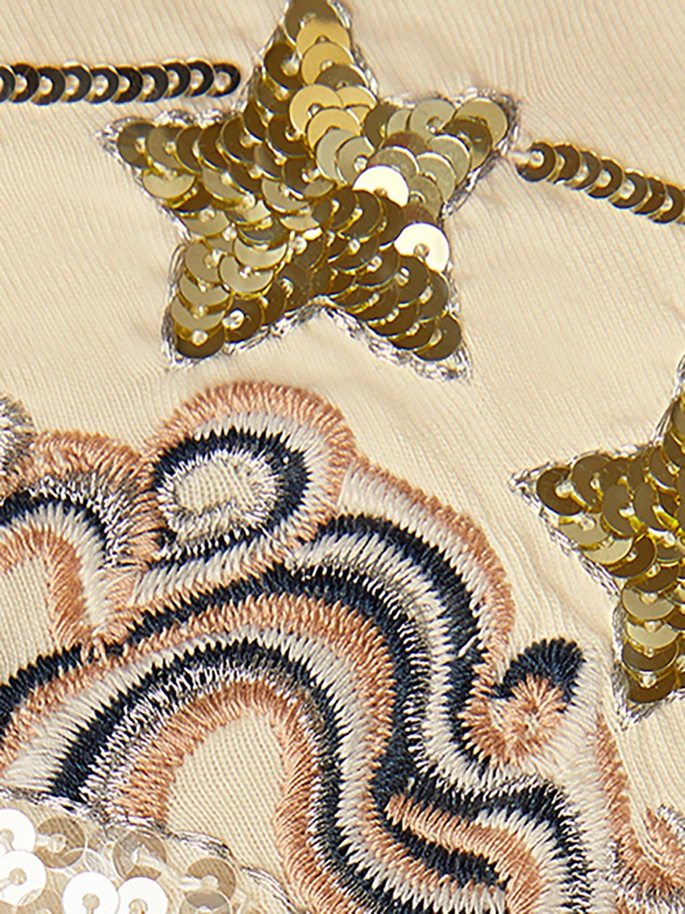 Image 4 of 4 of Monsoon Girls Unicorn Short Sleeve Tshirt - Light Cream