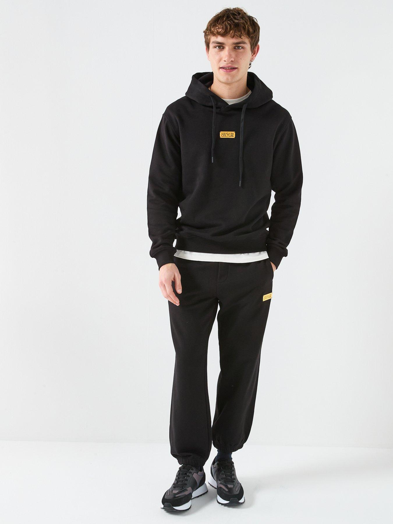 Image 3 of 6 of Versace Jeans Couture Metal Placket Joggers - Black