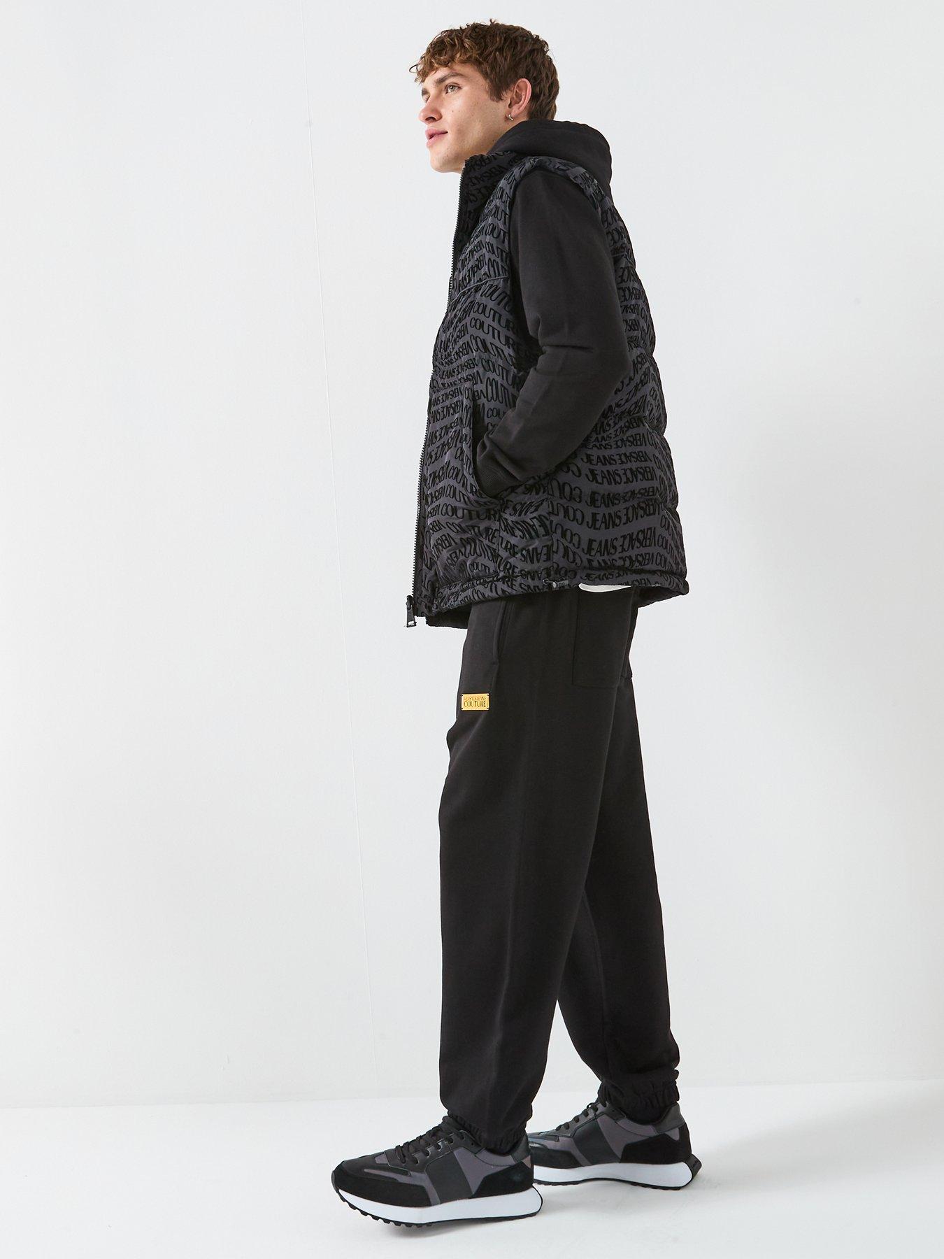 Image 5 of 6 of Versace Jeans Couture Metal Placket Joggers - Black