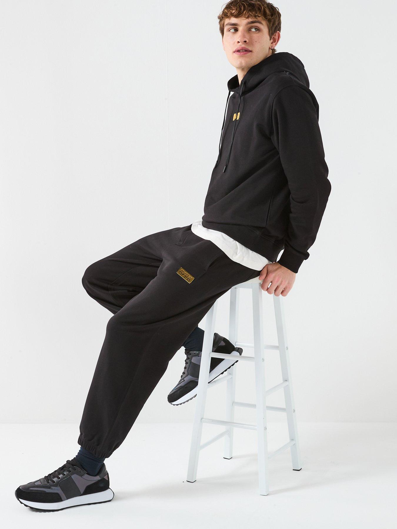 Image 6 of 6 of Versace Jeans Couture Metal Placket Joggers - Black