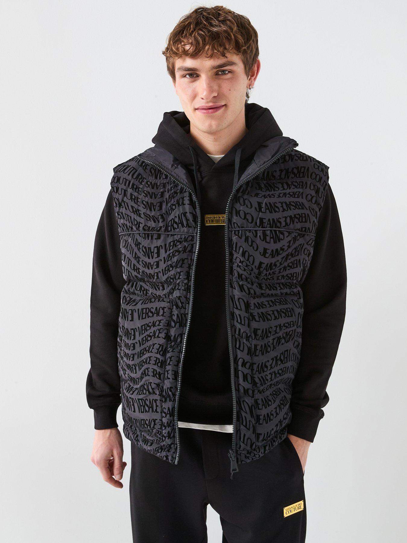 Versace Jeans Couture All Over Liquify Reversible Gilet - Black