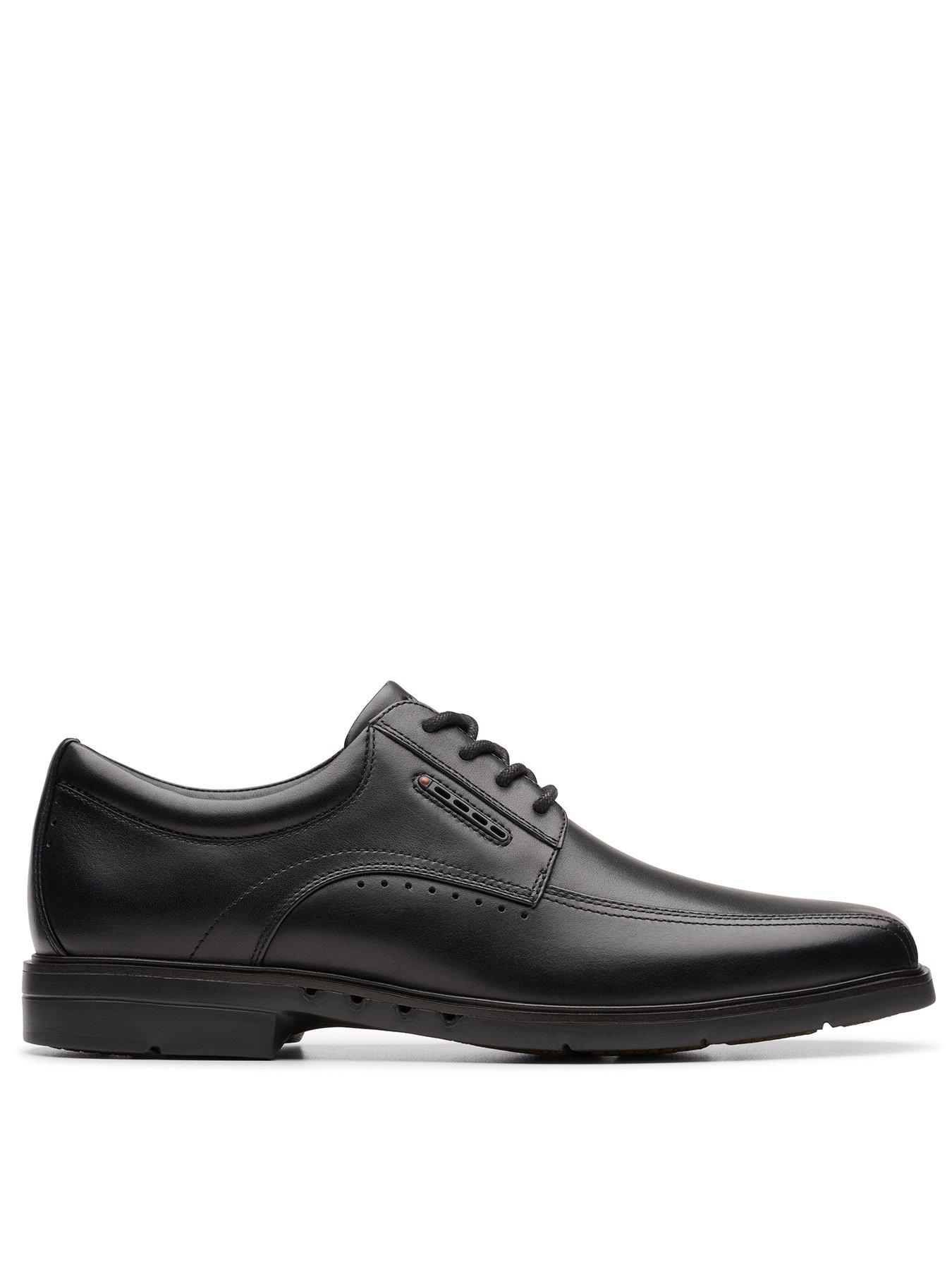 Clarks Un Kendric Way Leather Lace Up Oxford Shoes - Black