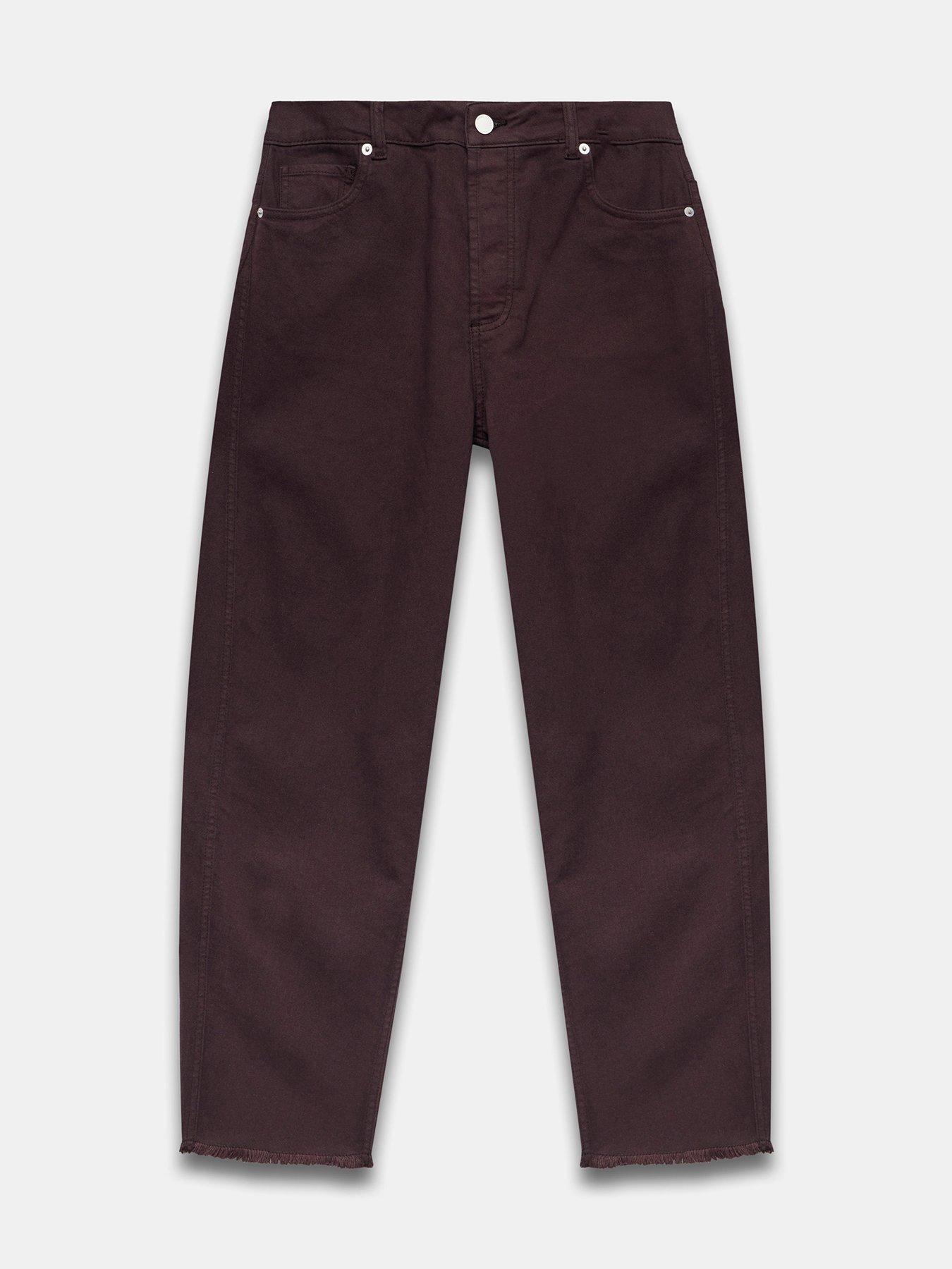 Image 5 of 6 of Mint Velvet Burgundy Barrel Jean