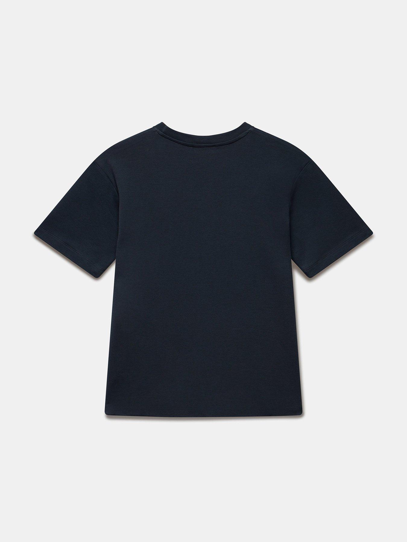 Image 6 of 6 of Mint Velvet Navy Ribbon Print T-Shirt - Blue