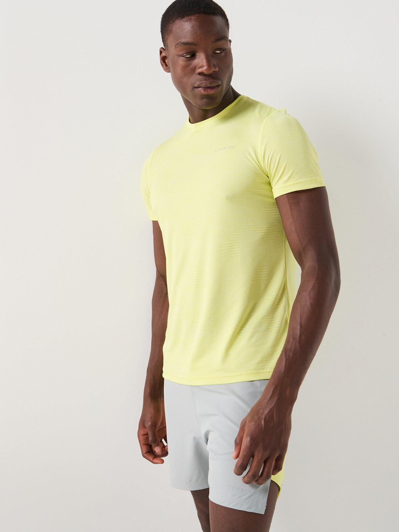gym-king-mens-geometric-knit-tee-lime