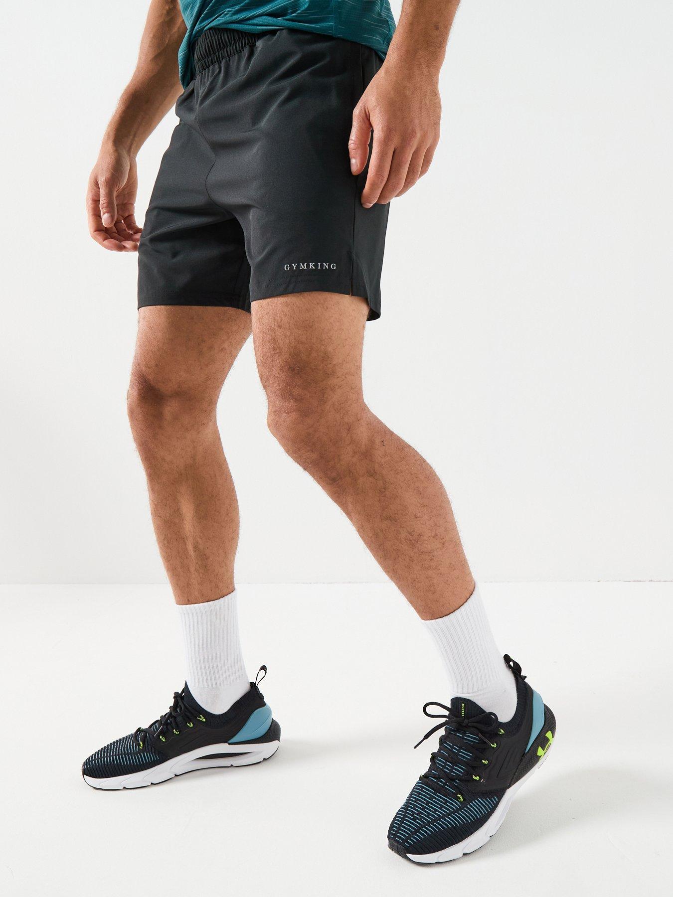 Gym King Mens Energy Linear 6Inch Short - Black