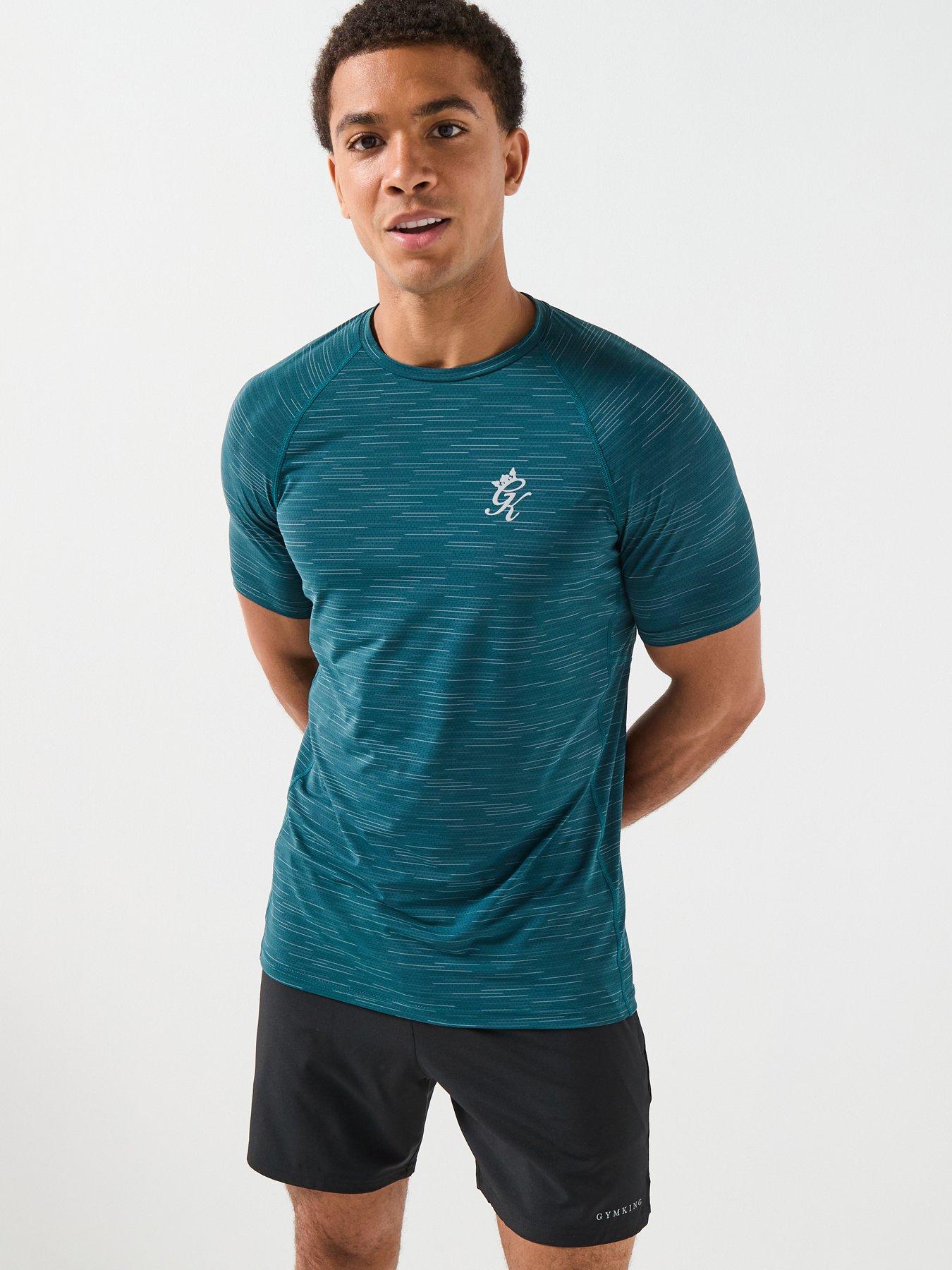 Gym King Mens Energy Grindle T-Shirt - Teal Blue