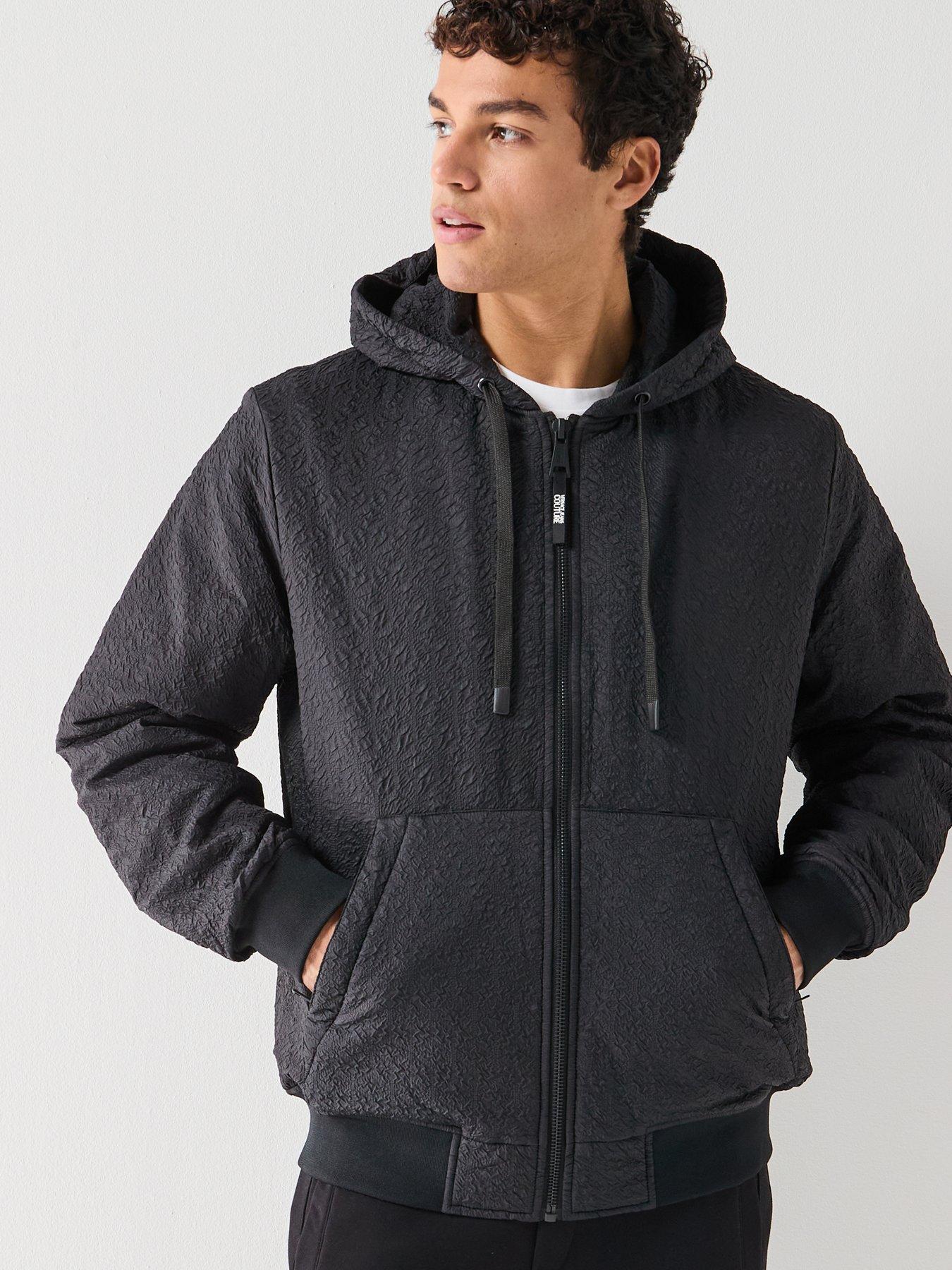 versace-jeans-couture-nylon-padded-hooded-jacket-blackfront