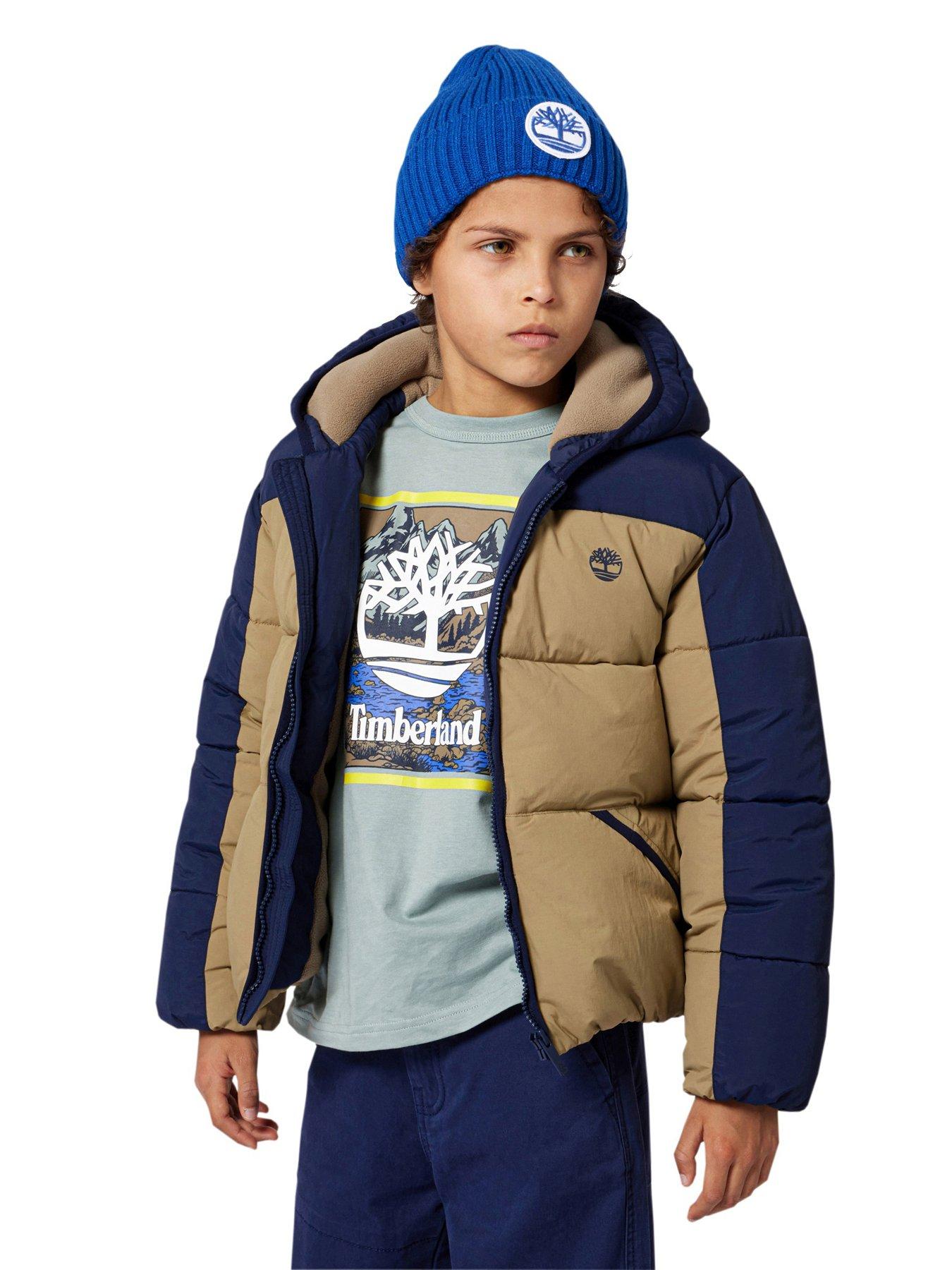 Timberland Boys Colour Block Padded Jacket - Beige