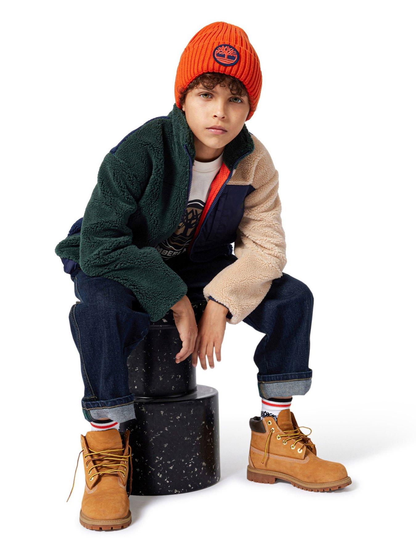 timberland-boys-borg-fleece-jacket-dark-greenstillFront
