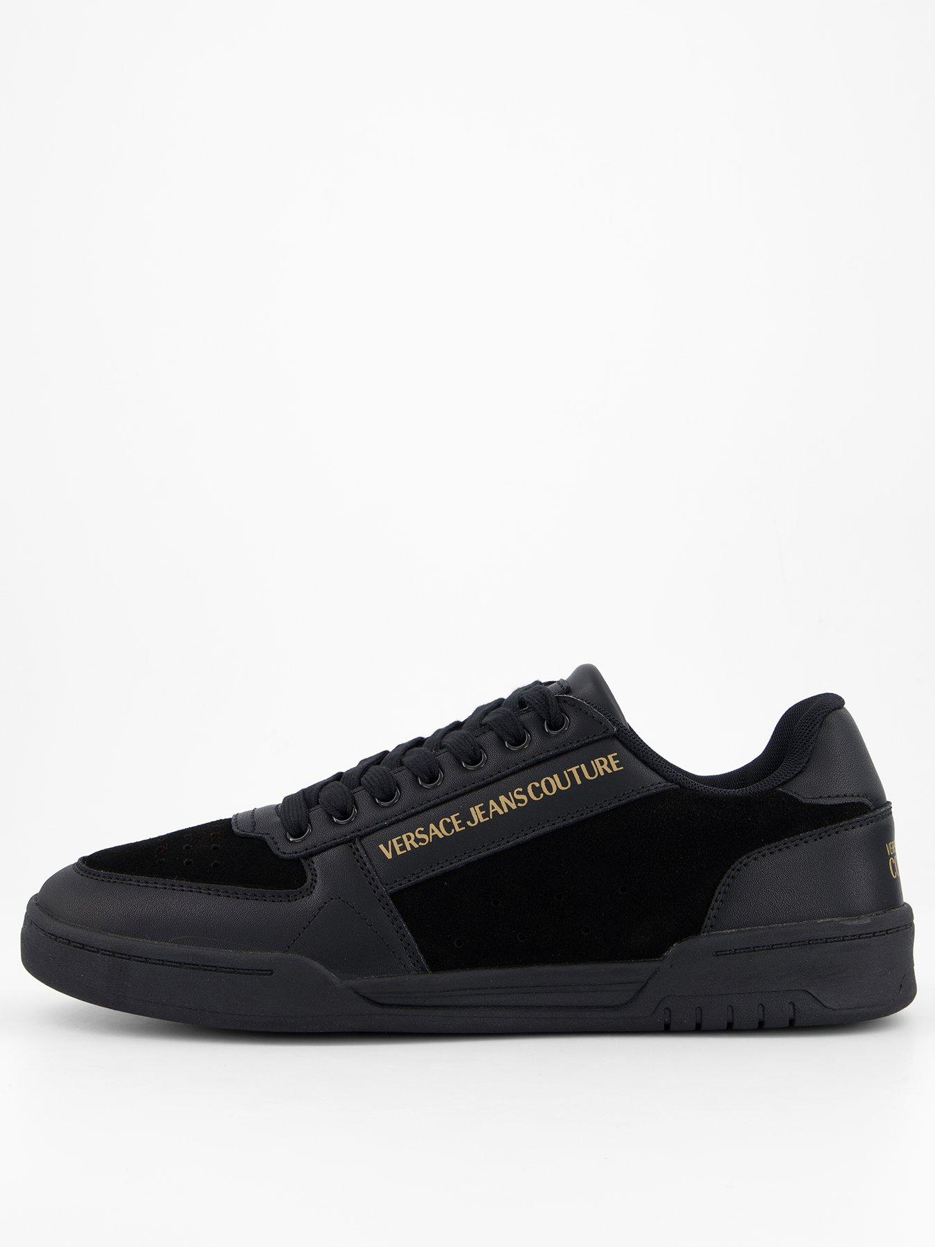 Versace Jeans Couture Logo Leather Trainer - Black