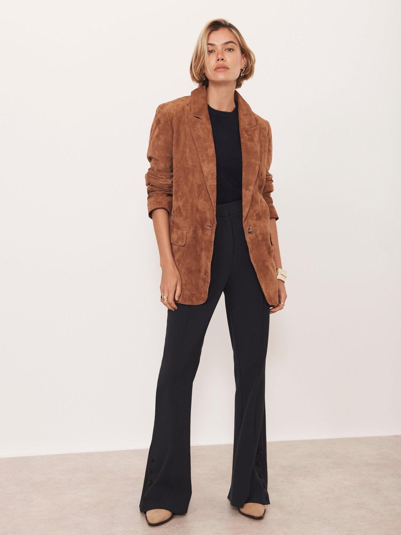 Mint Velvet Navy Tailored Bootcut Trouser - Blue