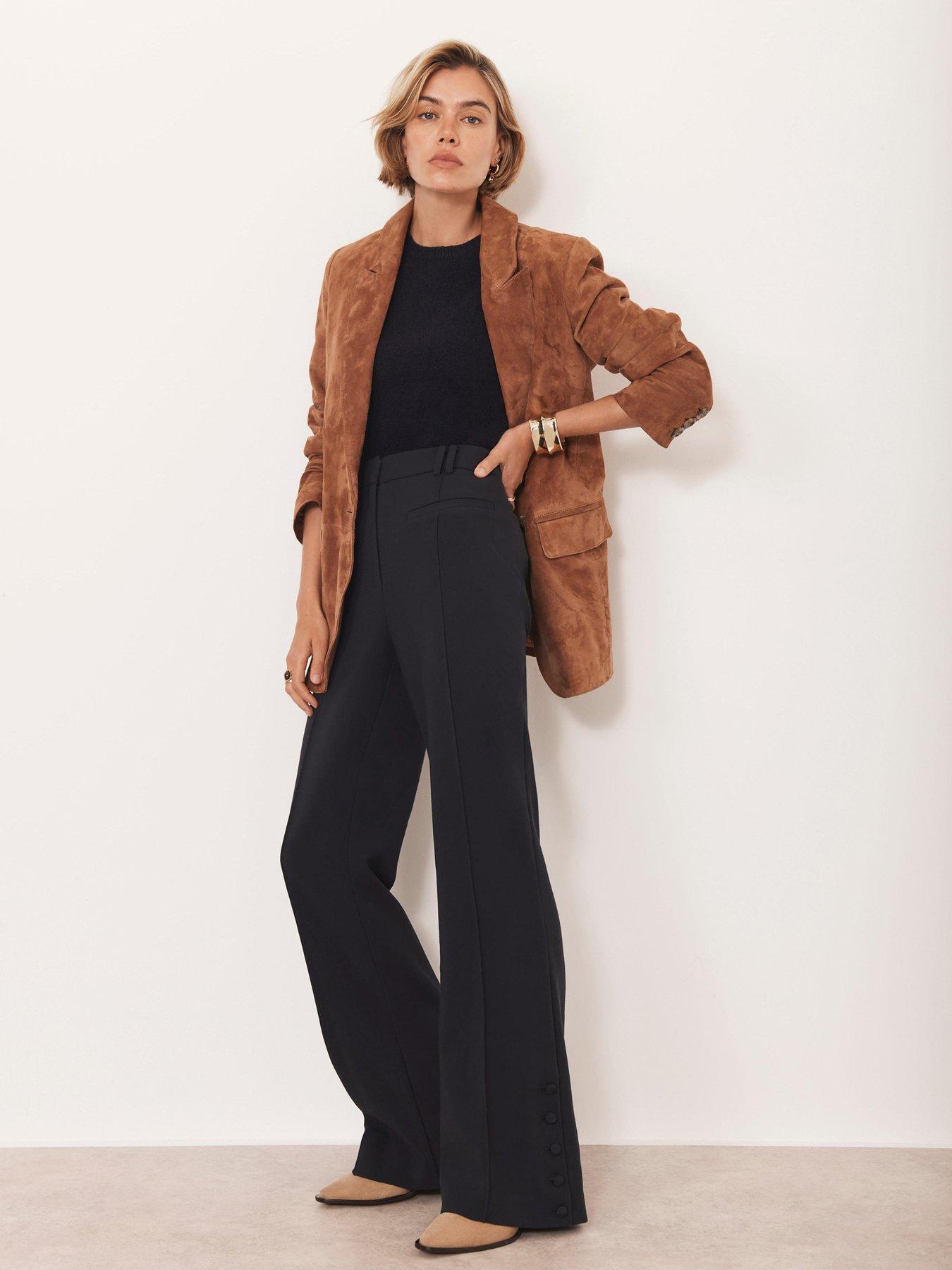 Image 3 of 6 of Mint Velvet Navy Tailored Bootcut Trouser - Blue
