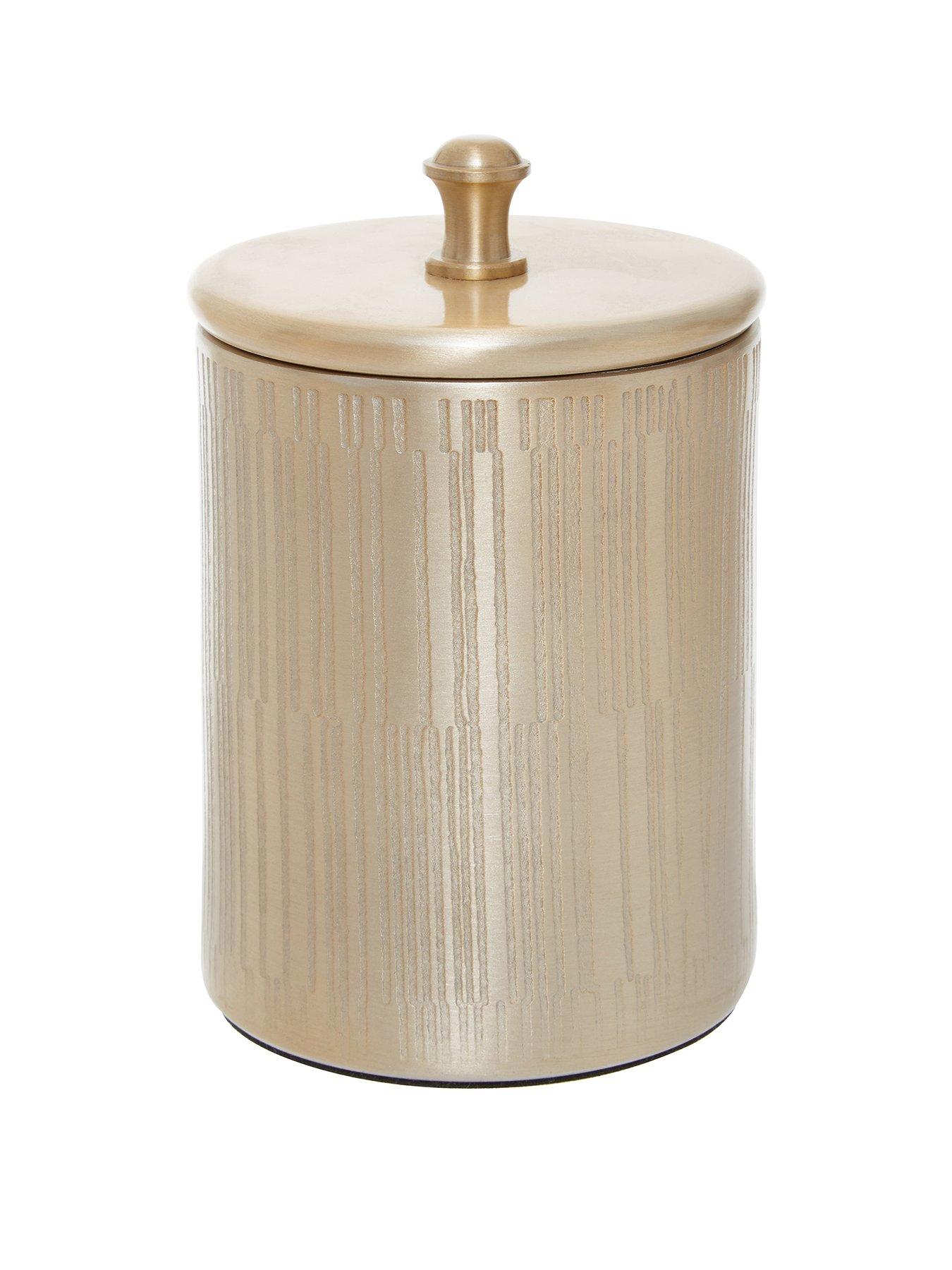 Interiors By Premier Allegra Champagne Finish Bathroom Jar