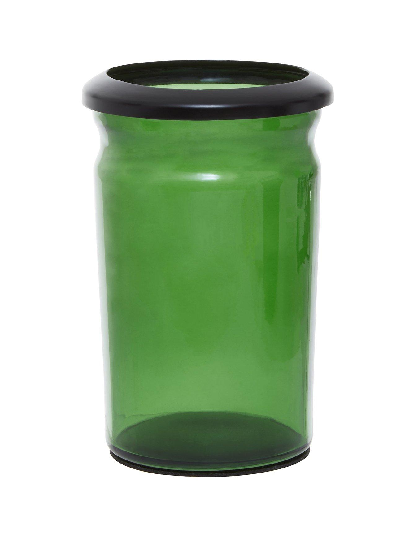 Interiors By Premier Allegra Kiara Green Glass Bathroom Glass Tumbler
