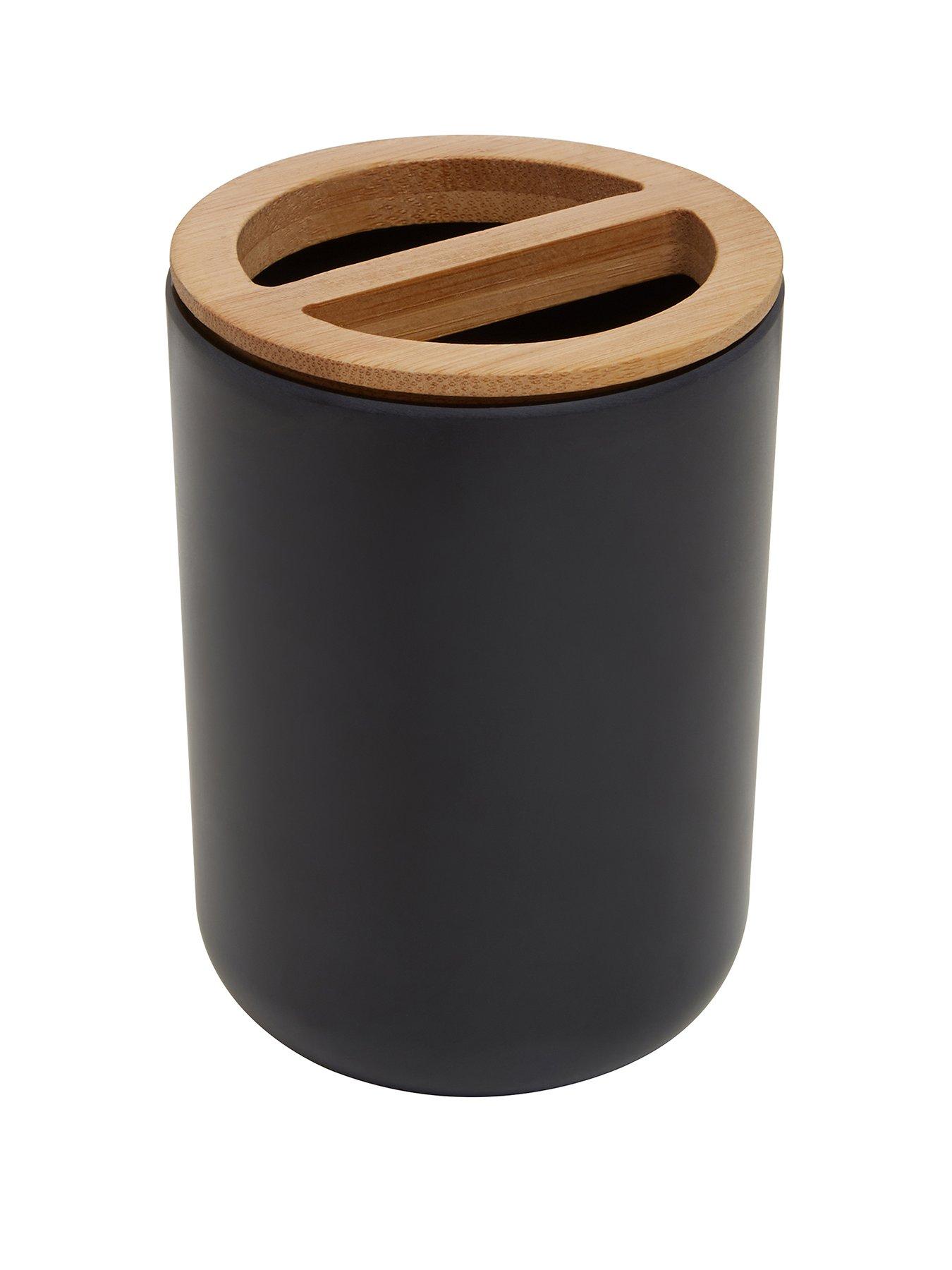 Interiors By Premier Canyon Black Toothbrush Holder