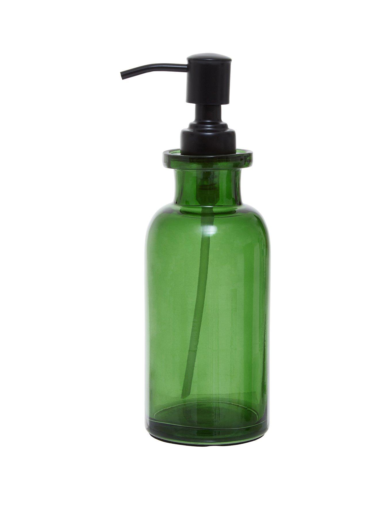 Interiors By Premier Allegra Kiara Green Glasss Soap Dispenser