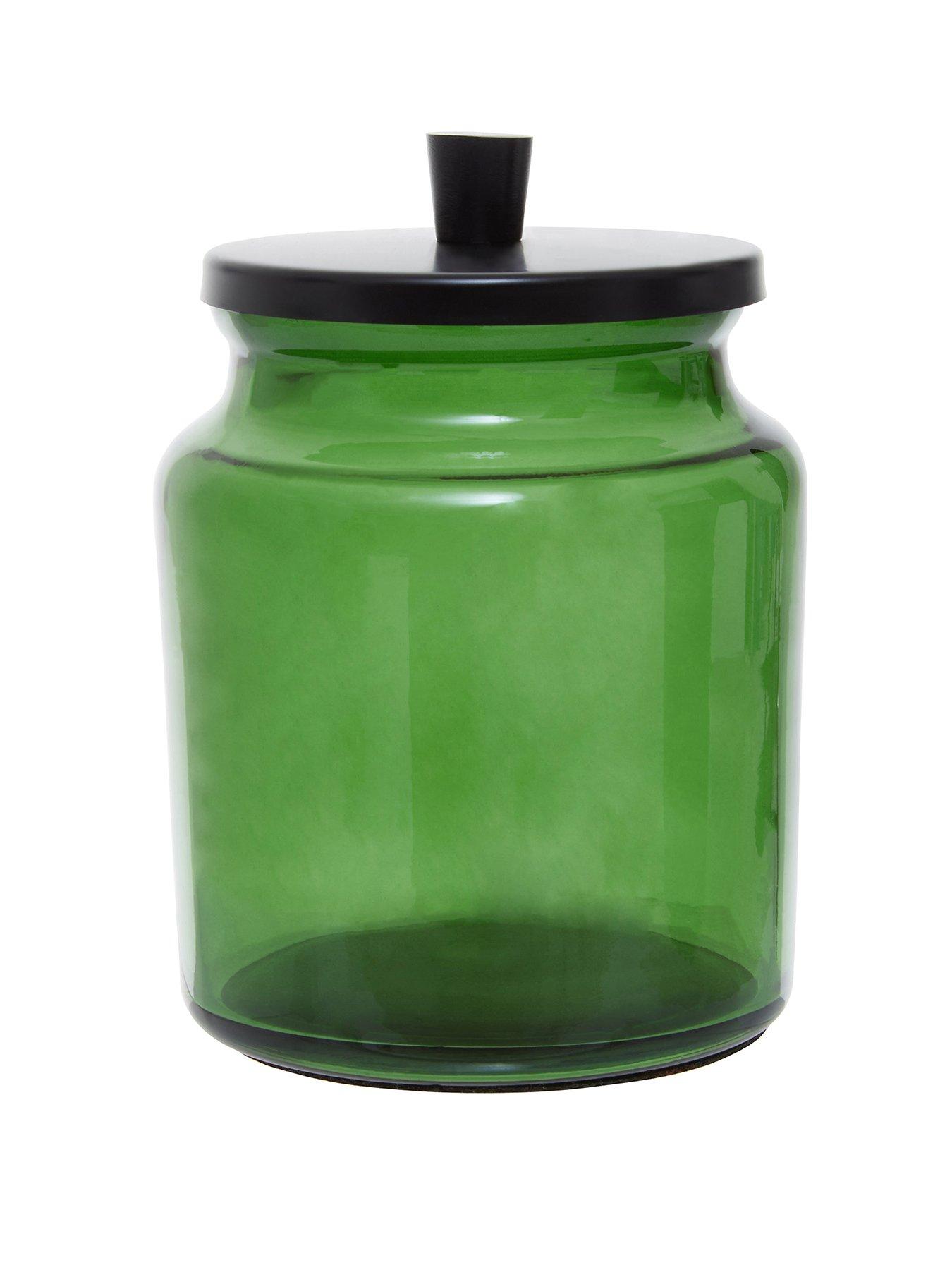 Interiors By Premier Allegra Kiara Green Glass Bathroom Jar