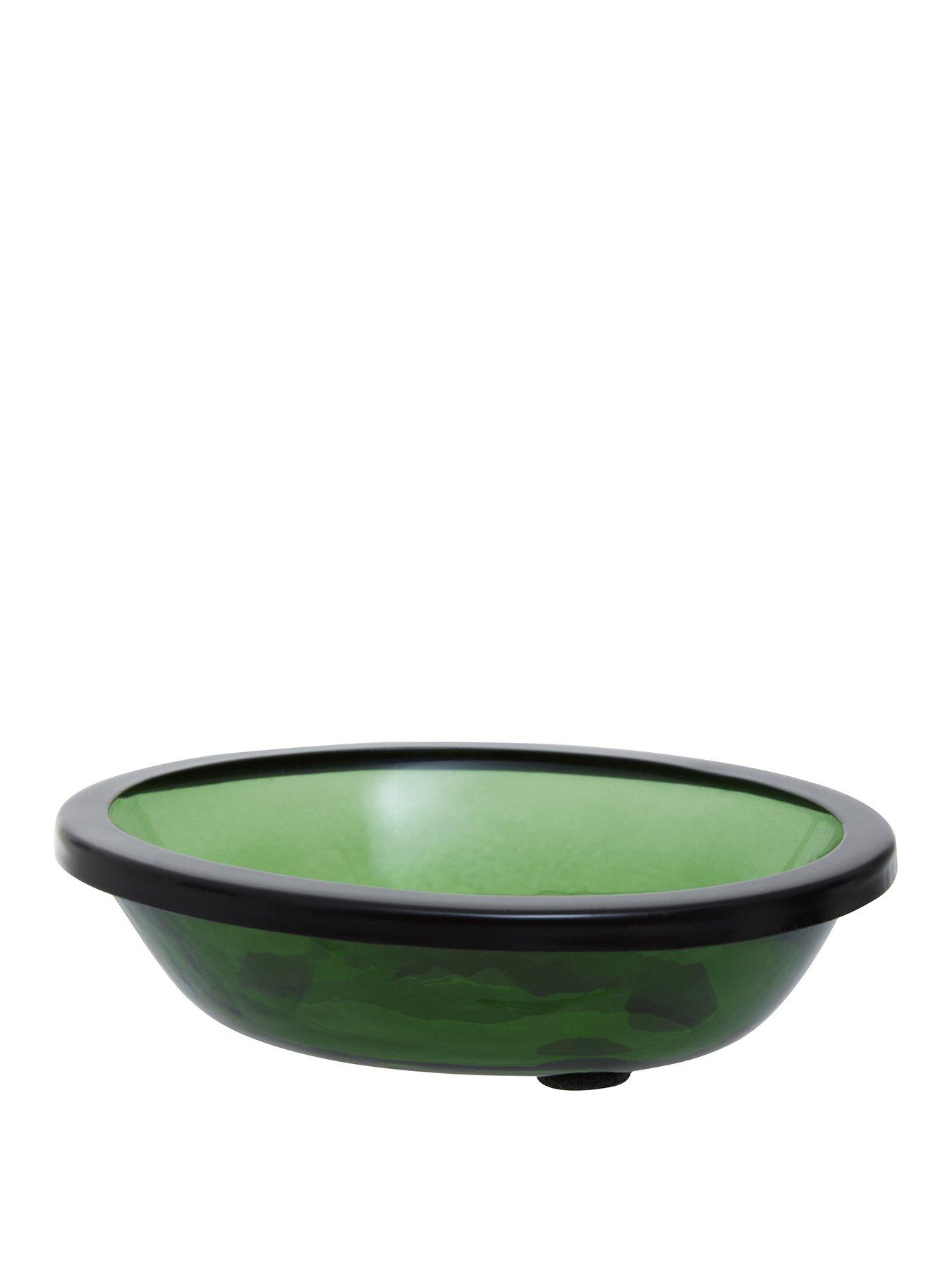 Interiors By Premier Allegra Kiara Green Glass Soap Dish