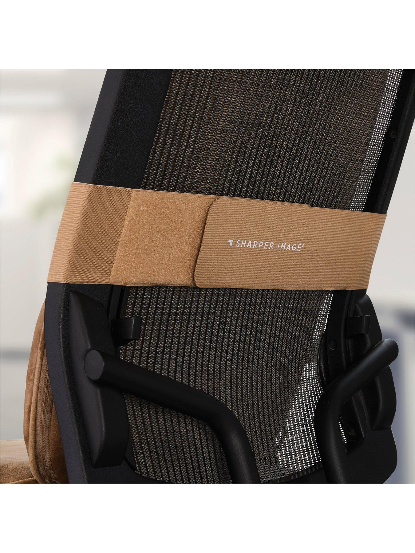 Sharper Image Massager Seat Topper 4-Node Shiatsu Realtouch with Heat LUXE 