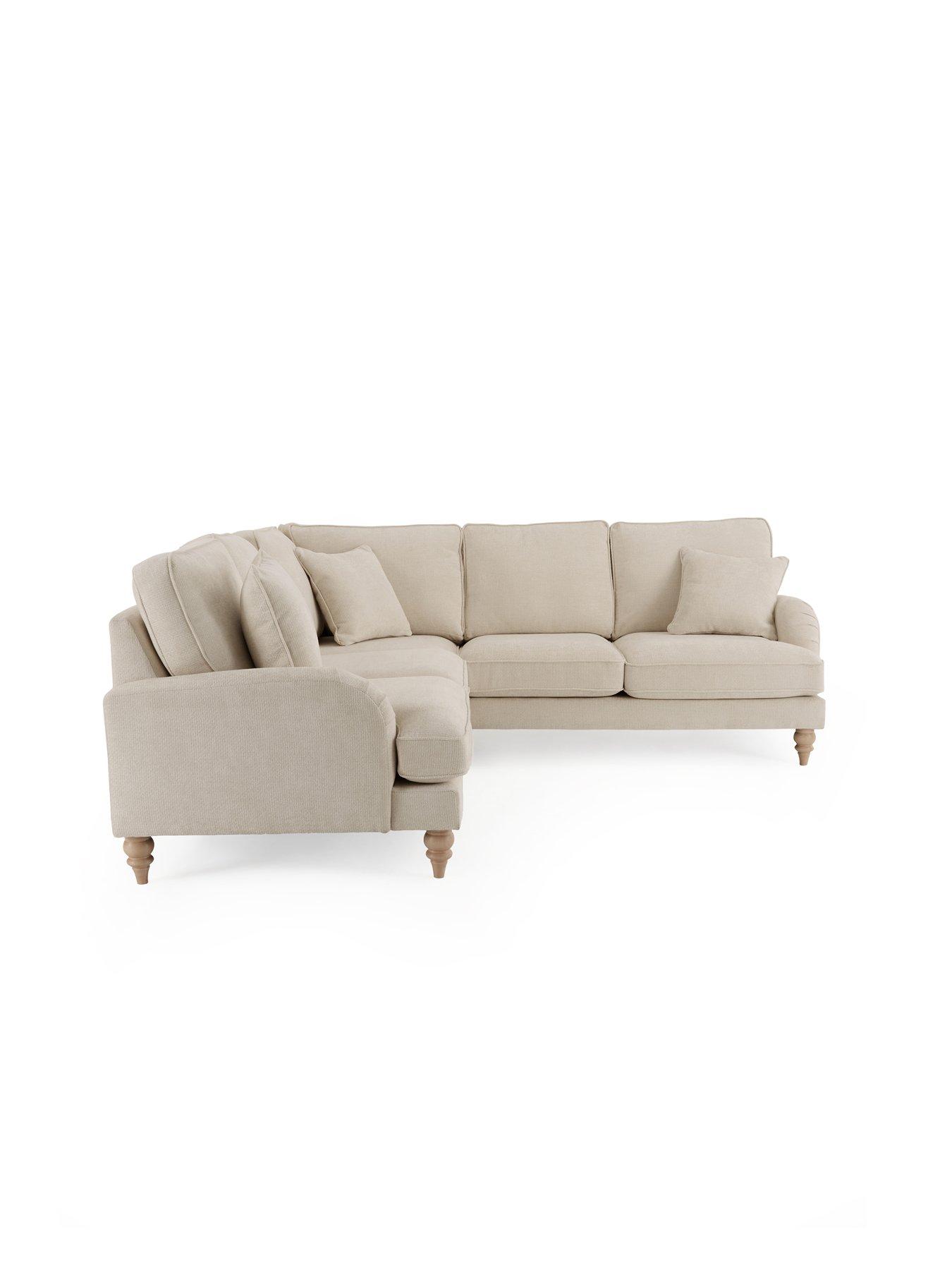 Image 3 of 7 of The Very Collection Hepburn Fabric Corner Group Sofa + Footstool