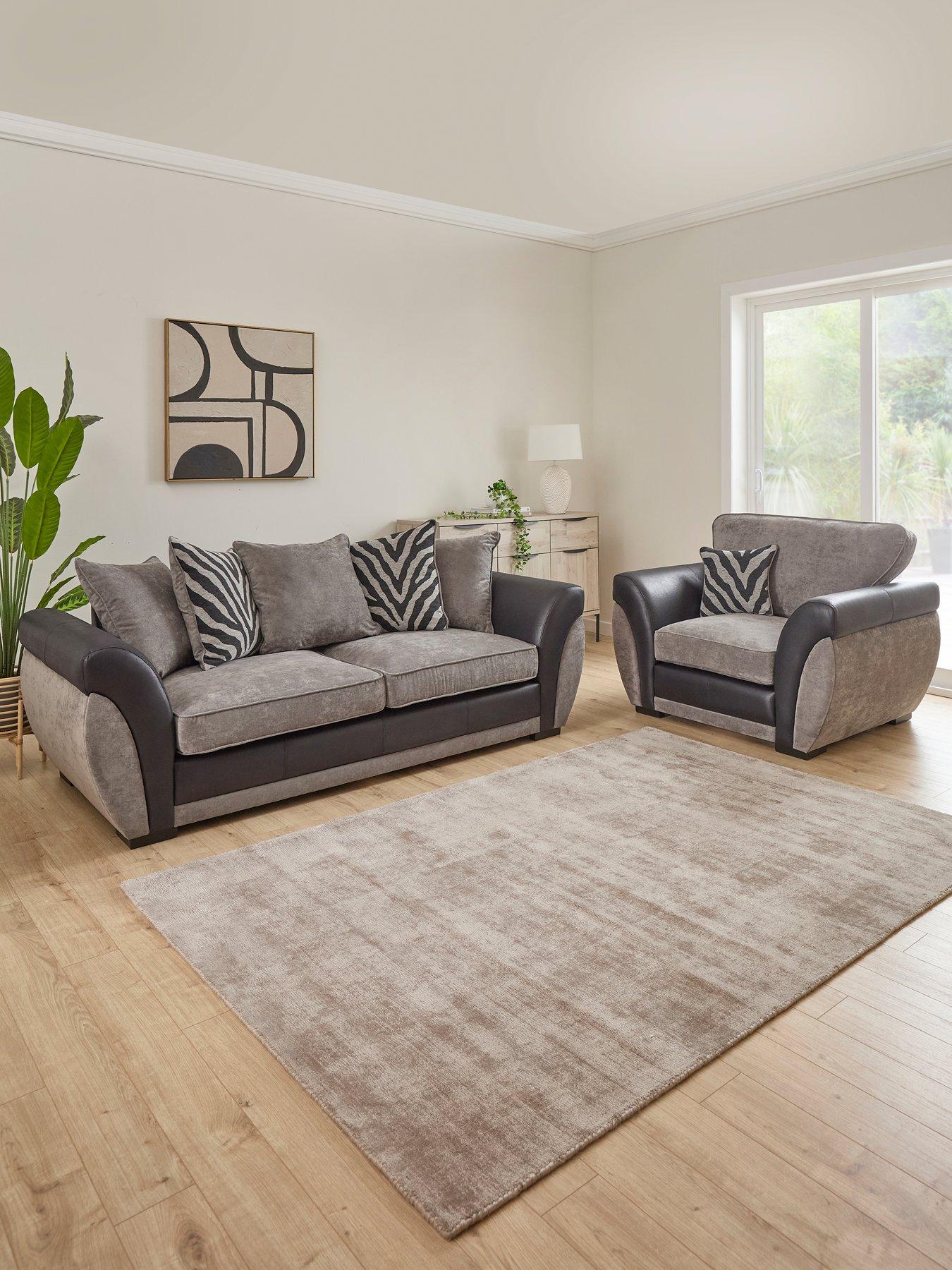 the-very-collection-nova-fabricfaux-leather-3-seater-sofa-armchairnbspset-buy-amp-save-fscreg-certified