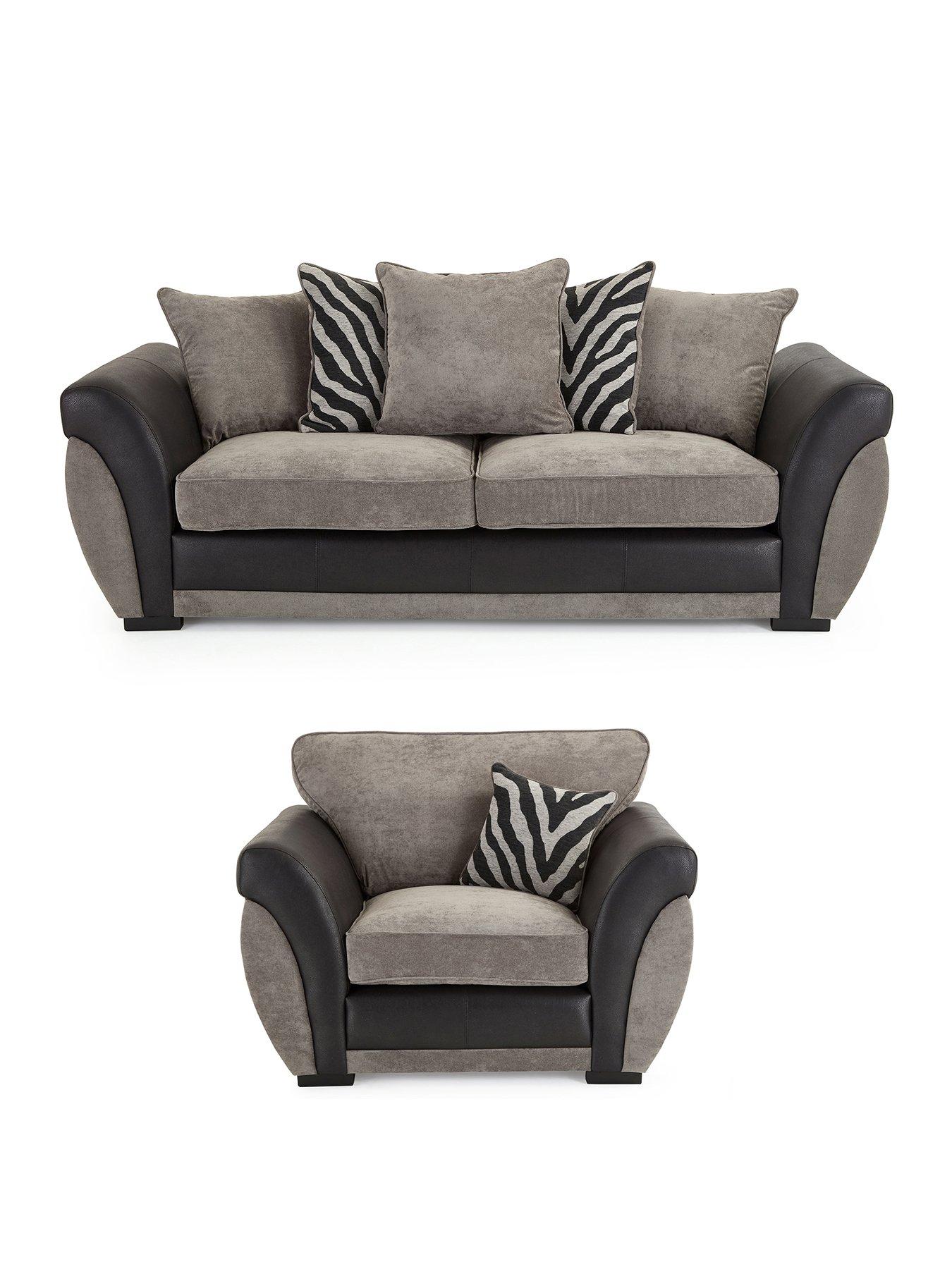 very-home-nova-fabricfaux-leather-3-seater-sofa-armchairnbspset-buy-amp-savestillFront