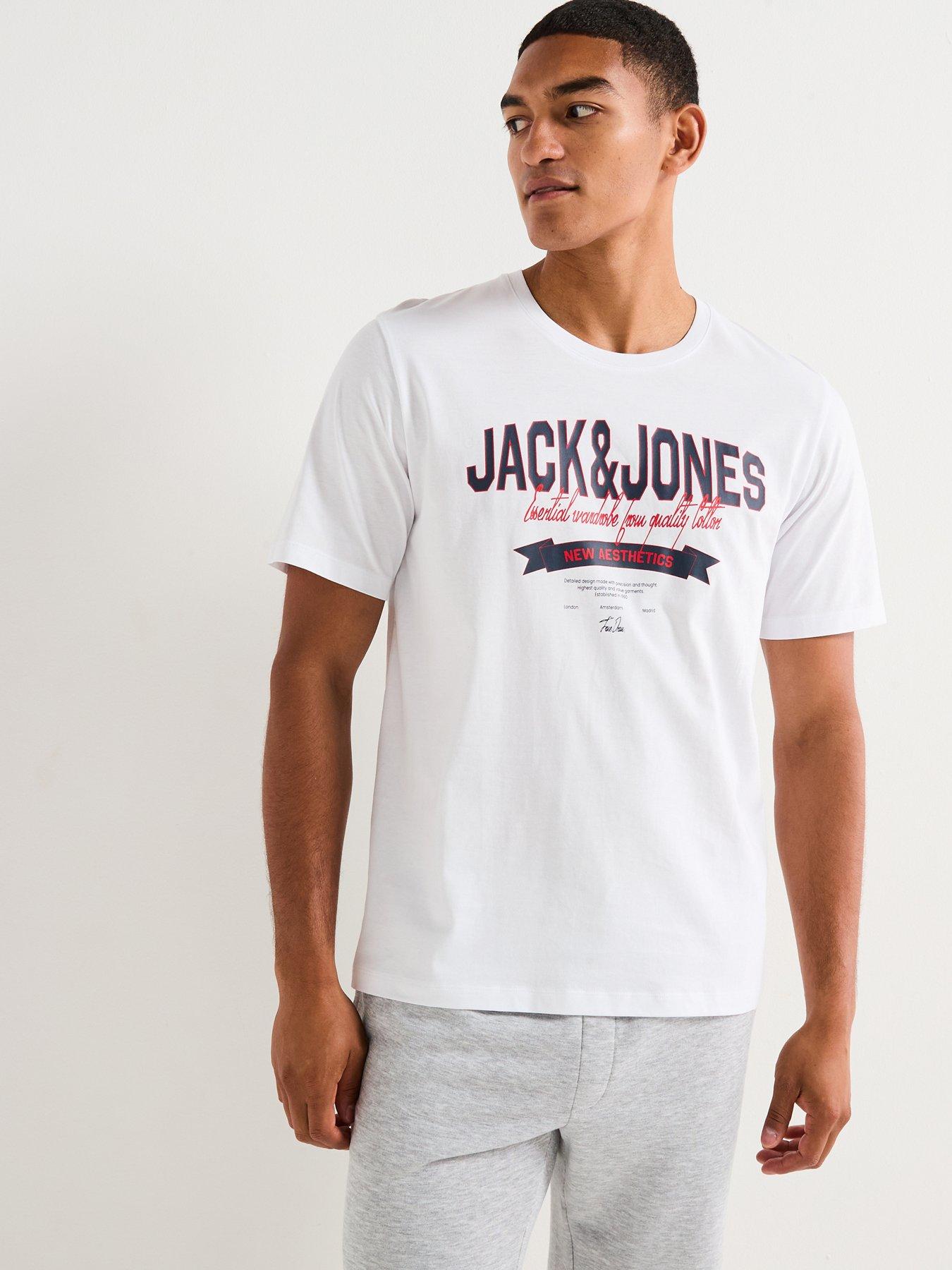 Jack & Jones Logo Short Sleeve T-Shirt - White