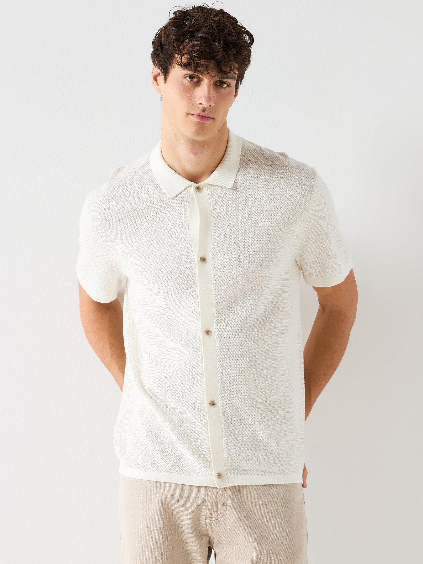 jack-jones-george-button-up-knitted-short-sleeve-top-whitefront