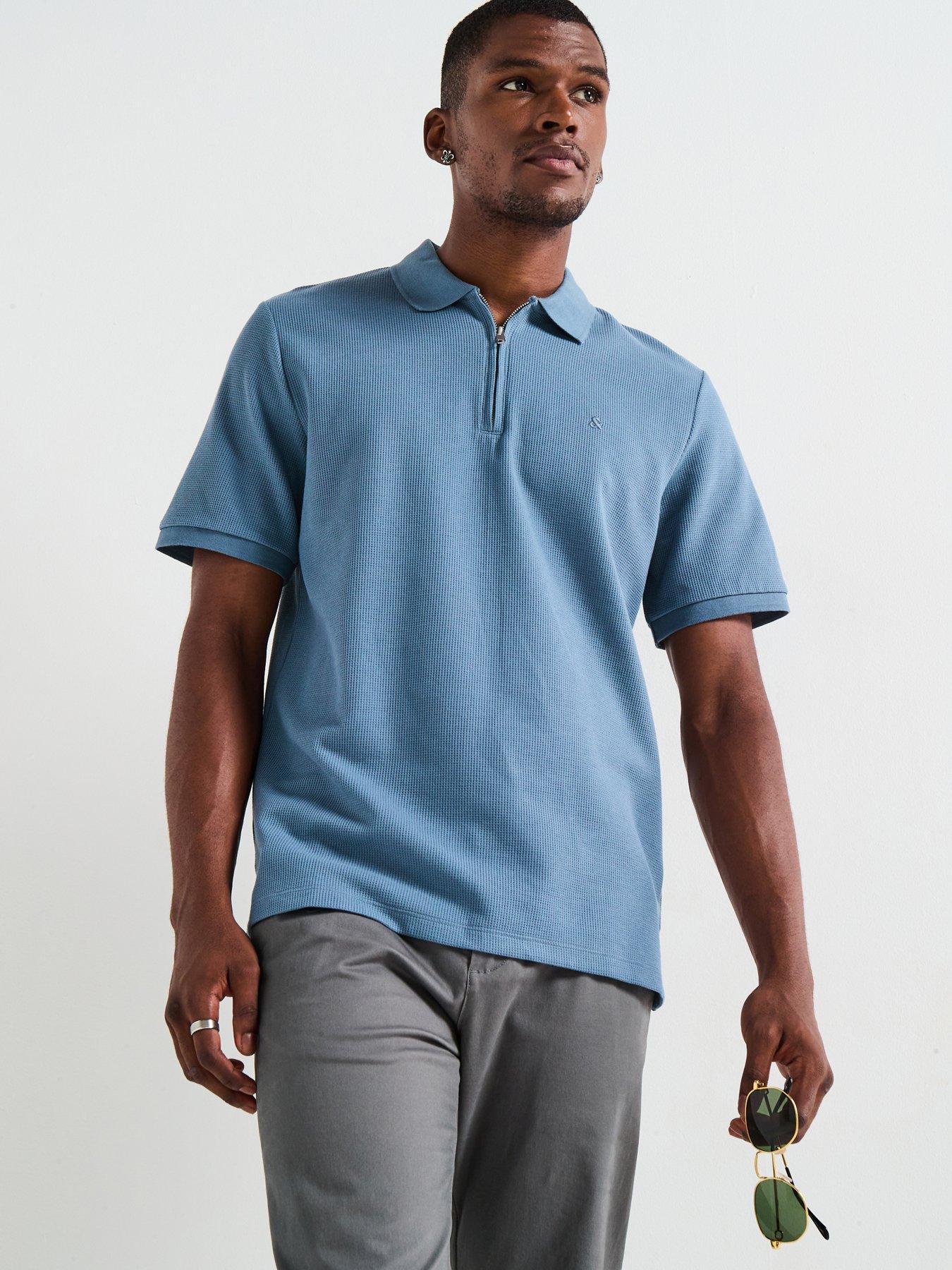 Jack & Jones Austin Short Sleeve Polo Shirt - Blue