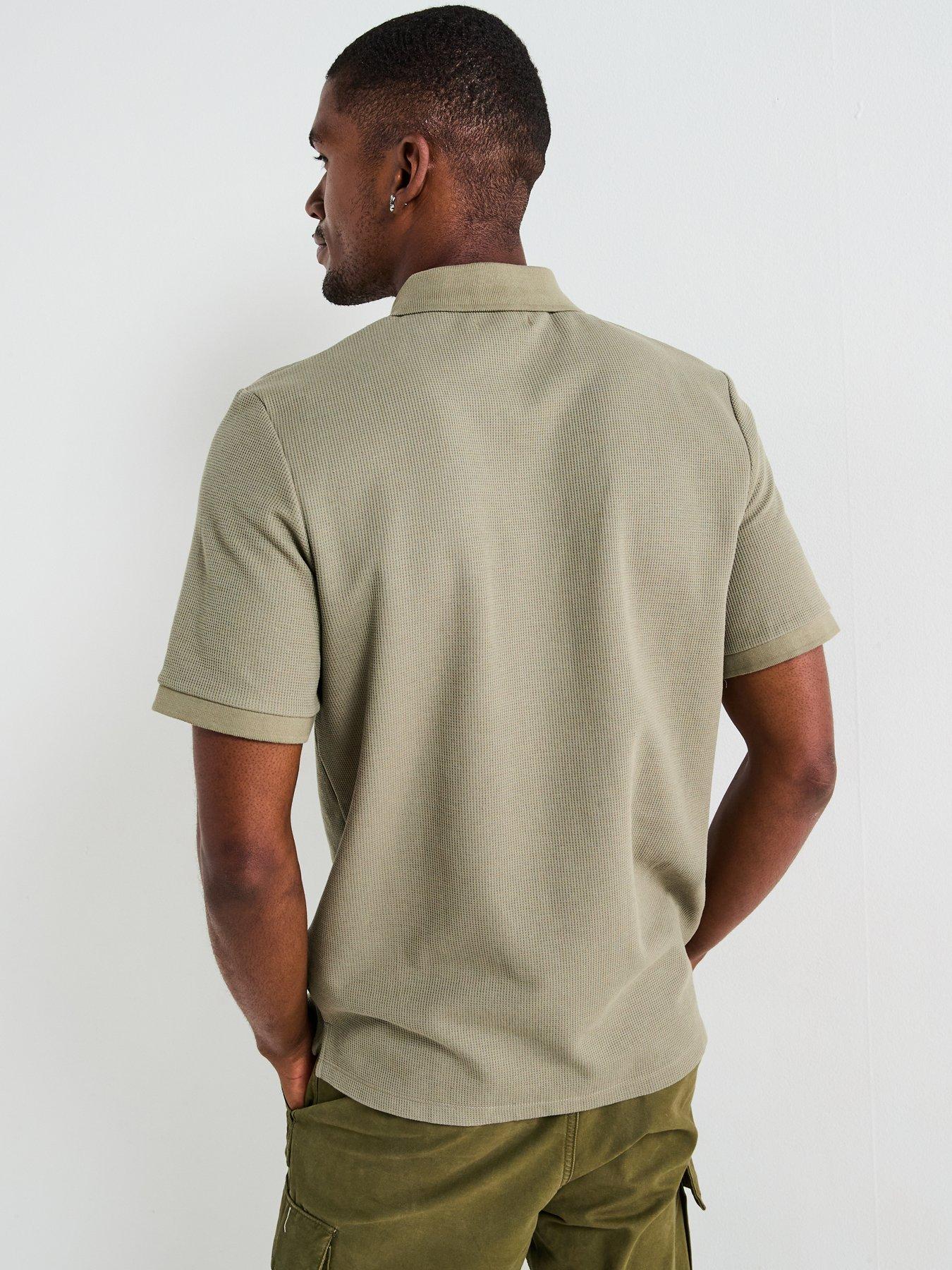 Image 2 of 6 of Jack & Jones Austin Short Sleeve Polo Shirt - Khaki