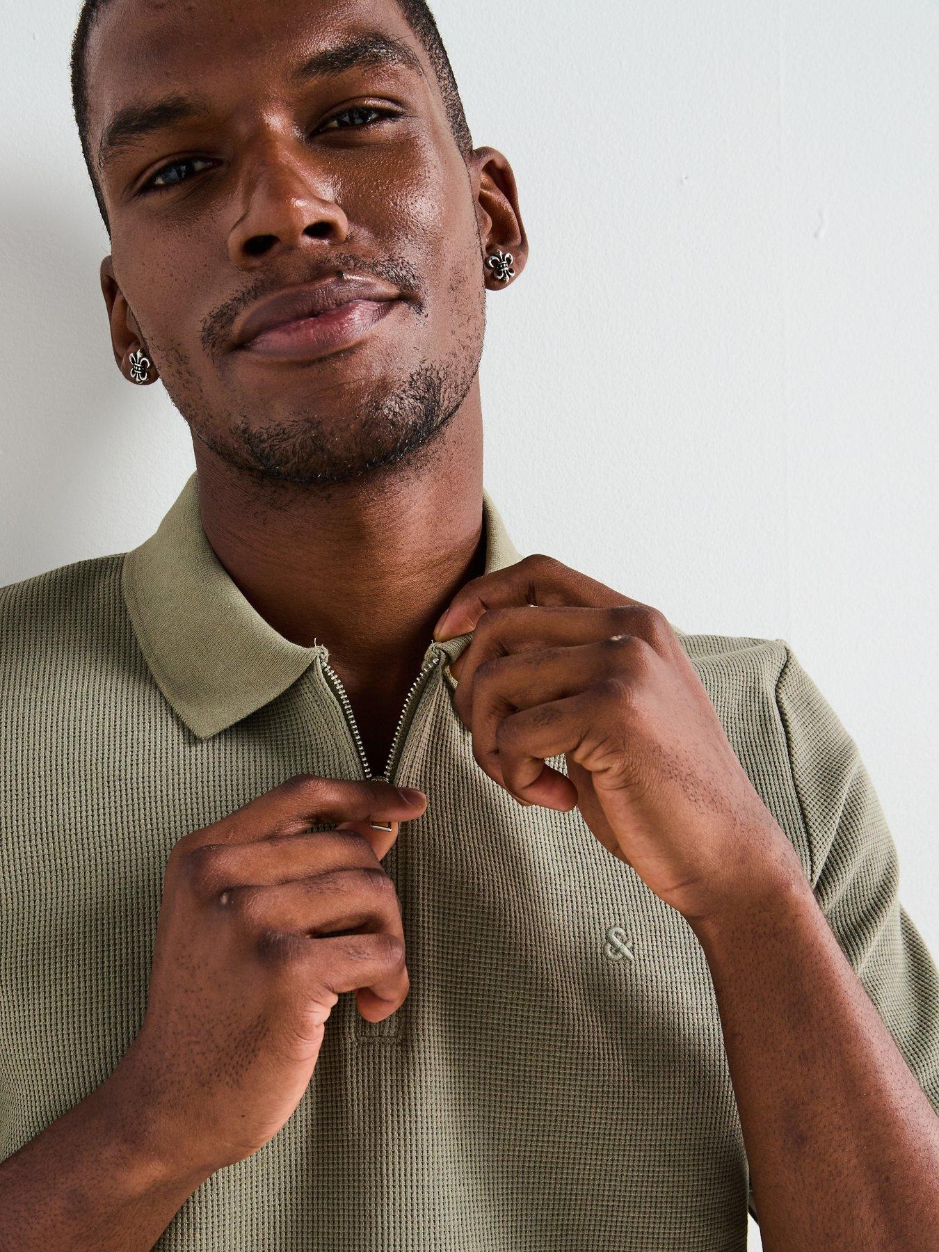 Image 4 of 6 of Jack & Jones Austin Short Sleeve Polo Shirt - Khaki