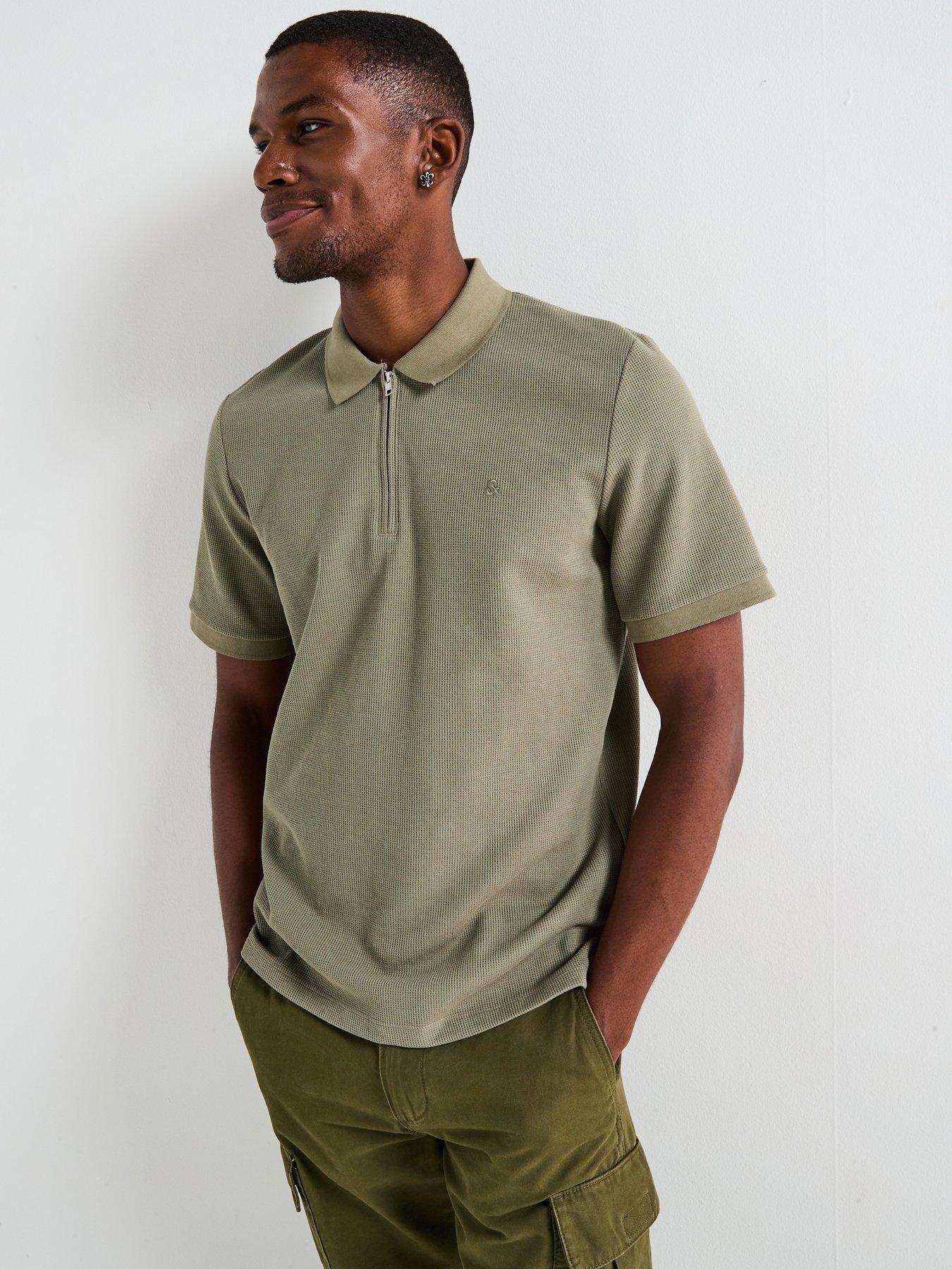 Image 6 of 6 of Jack & Jones Austin Short Sleeve Polo Shirt - Khaki