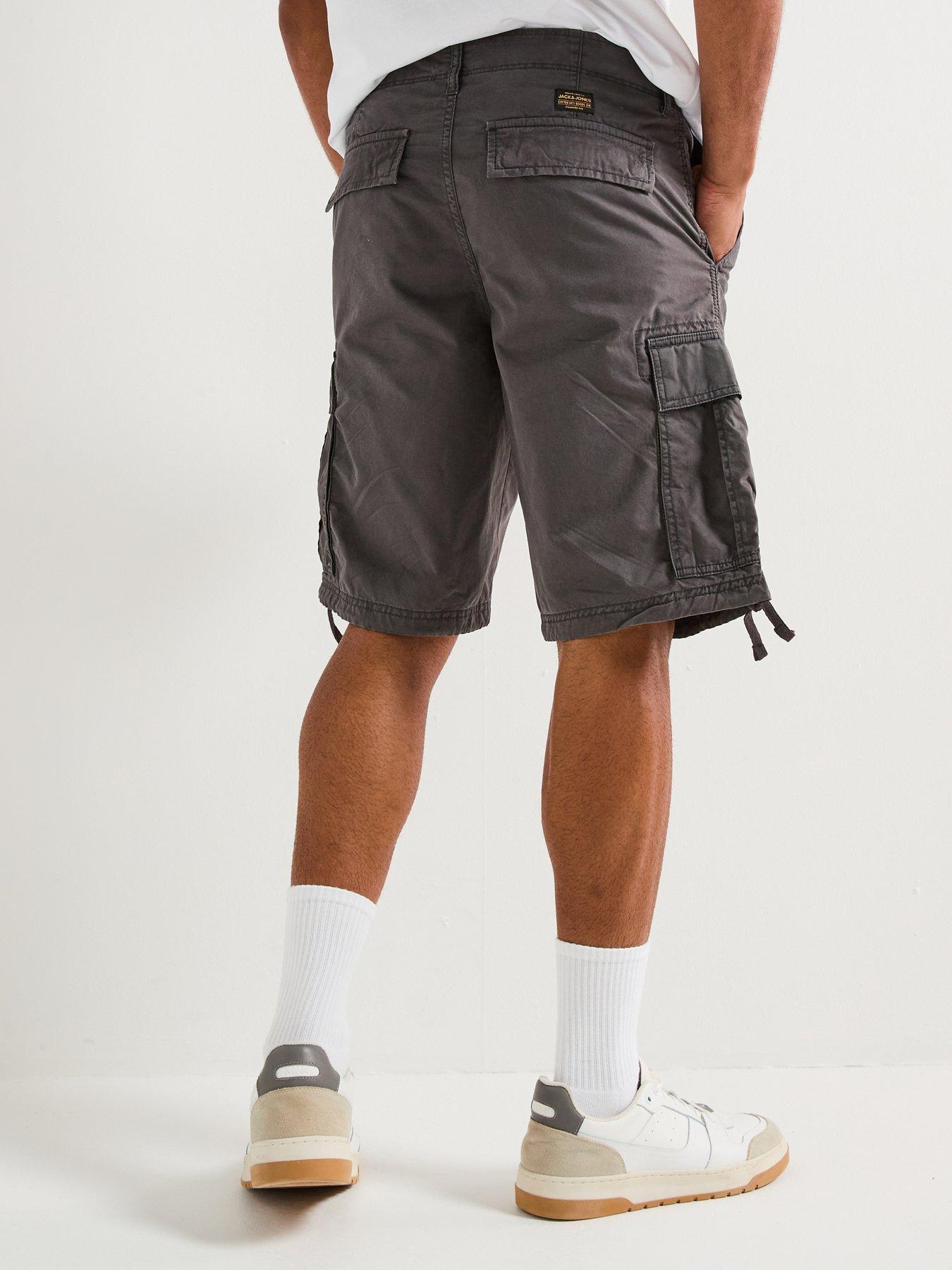 jack-jones-cole-frank-cargo-mid-length-shorts-dark-greystillFront