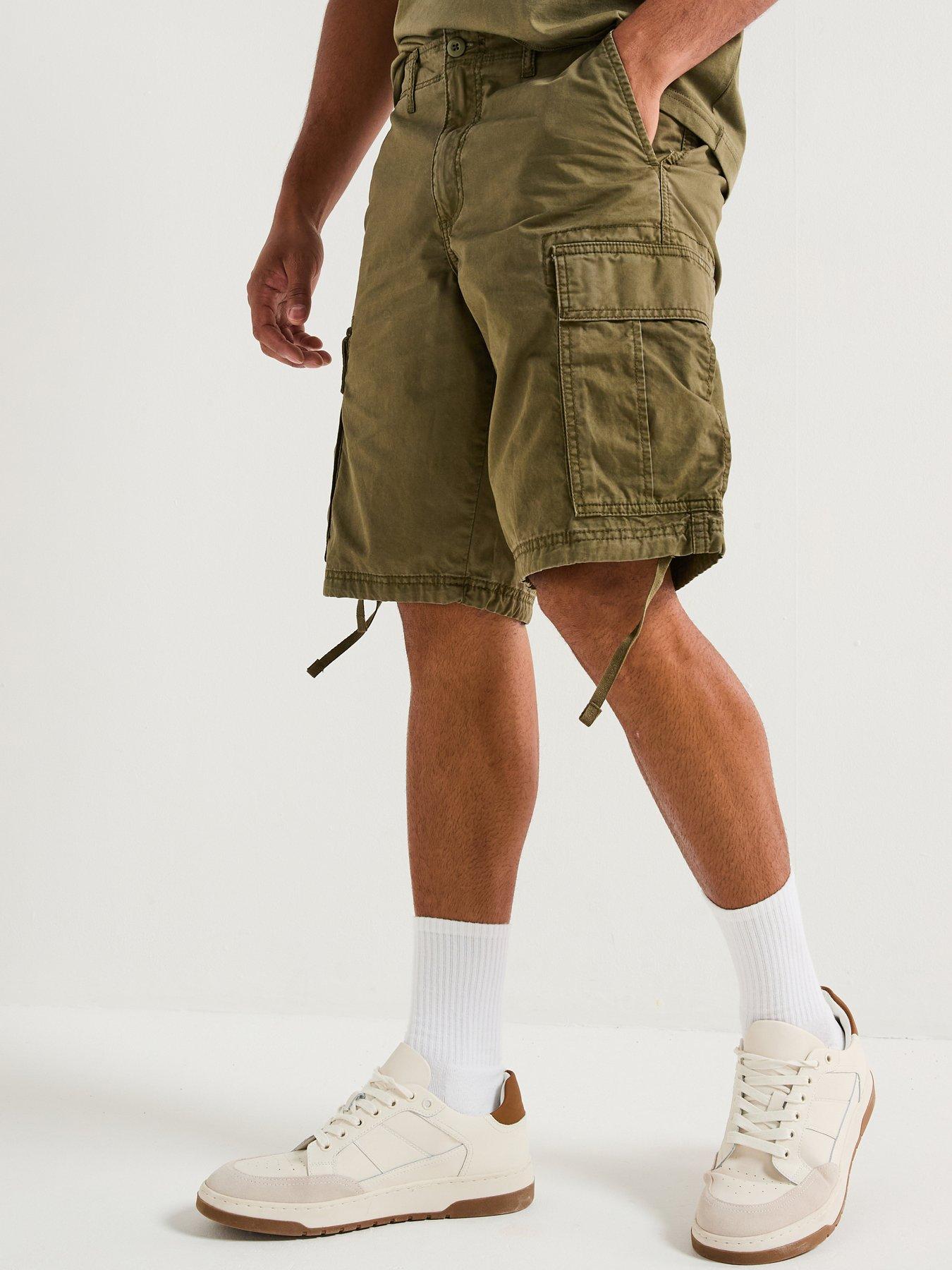 Image 1 of 5 of Jack & Jones Cole Frank Cargo Mid Length Shorts - Khaki