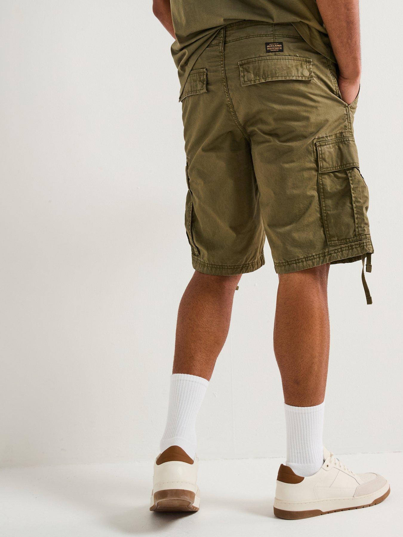 Image 2 of 5 of Jack & Jones Cole Frank Cargo Mid Length Shorts - Khaki