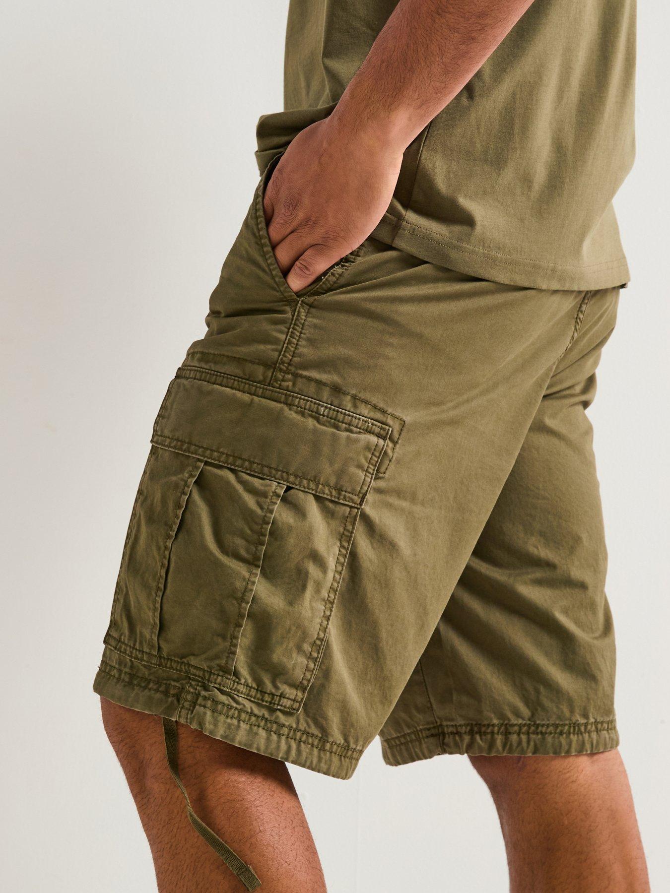 Image 4 of 5 of Jack & Jones Cole Frank Cargo Mid Length Shorts - Khaki
