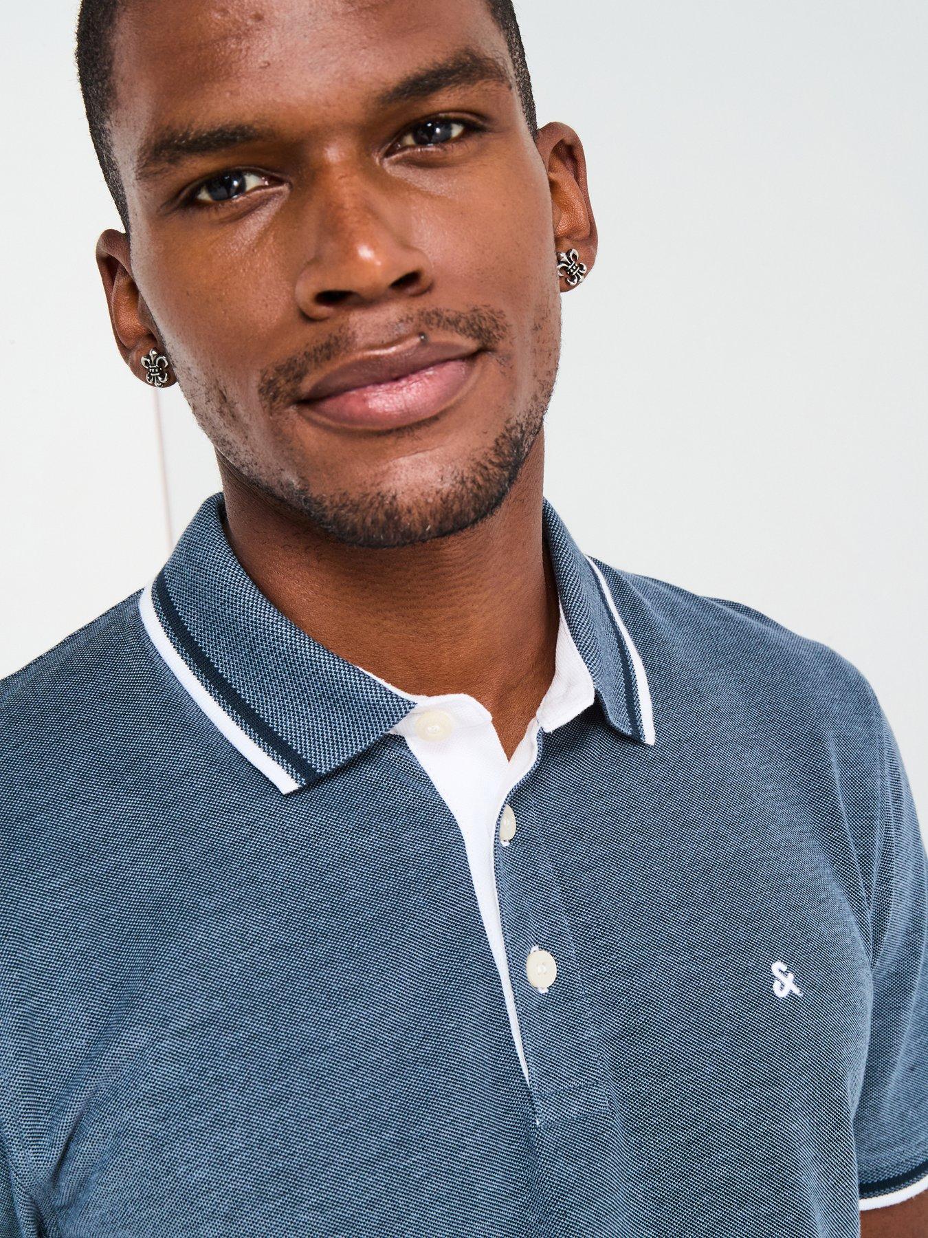 Jack & Jones Paulos Short Sleeve Polo Shirt - Blue