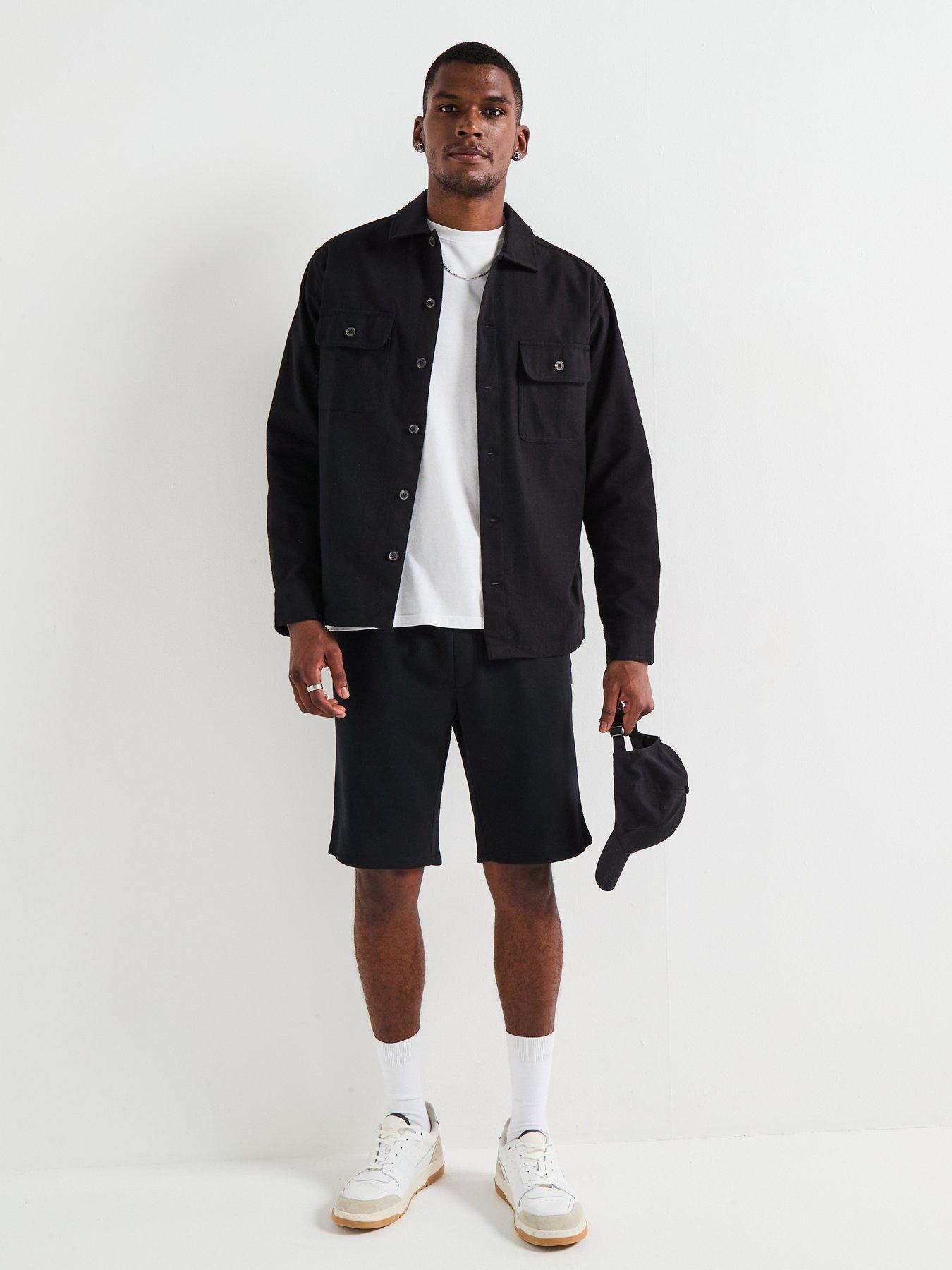 Image 3 of 6 of Jack & Jones Bradley Mid Length Sweat Shorts - Black