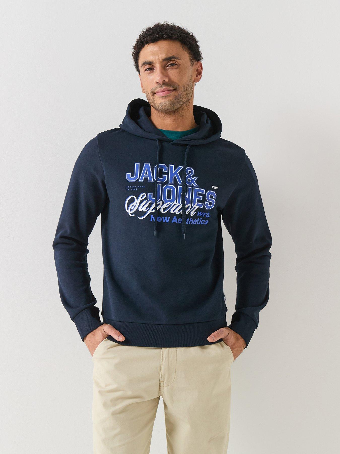 jack-jones-logo-print-hoodie-navy