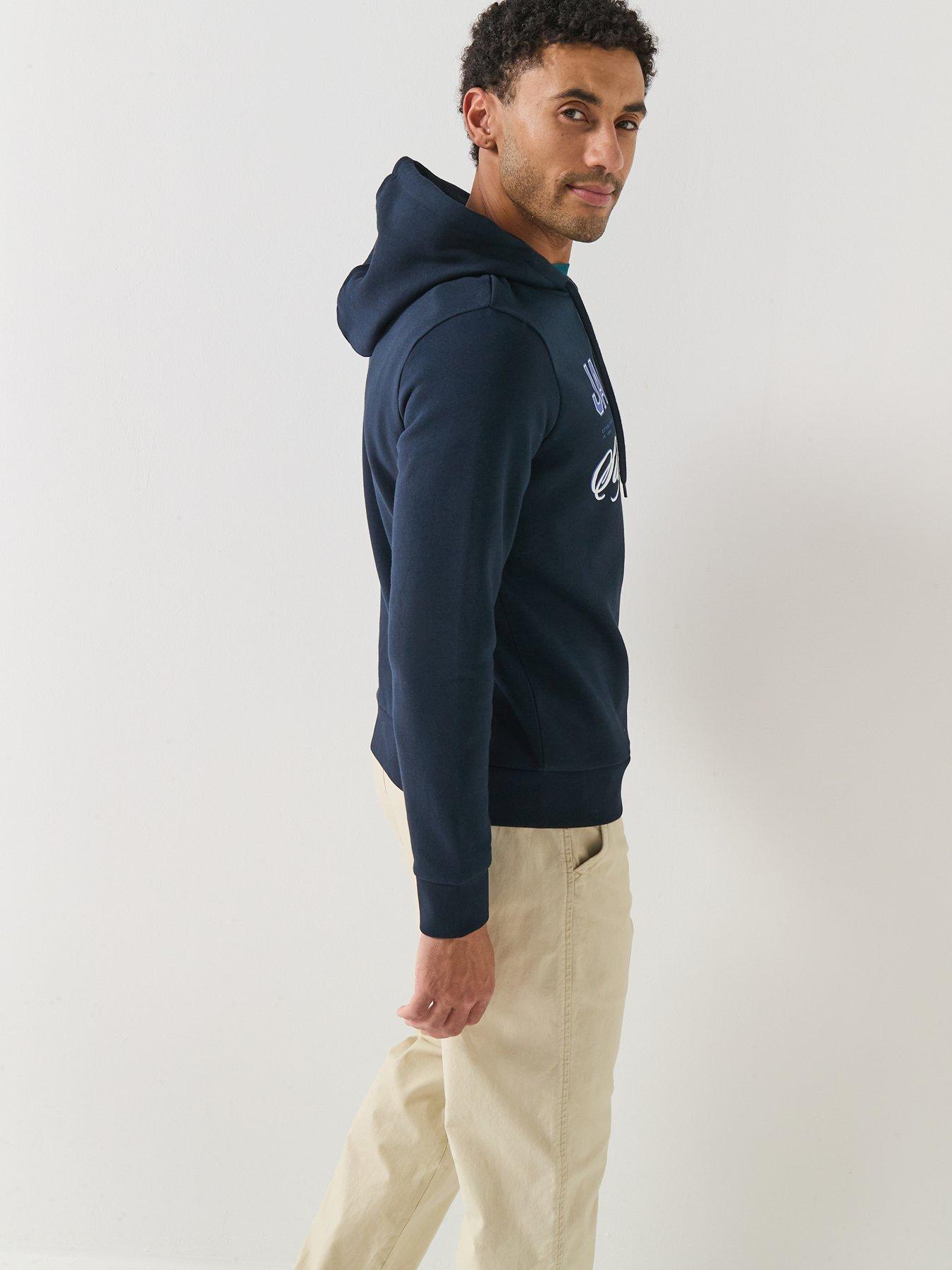 Image 6 of 6 of Jack & Jones Logo Print Hoodie - Navy