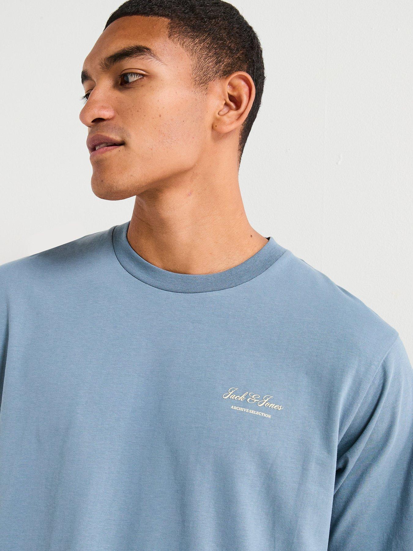 Image 4 of 5 of Jack & Jones Archive Graphic Short Sleeve T-Shirt - Blue