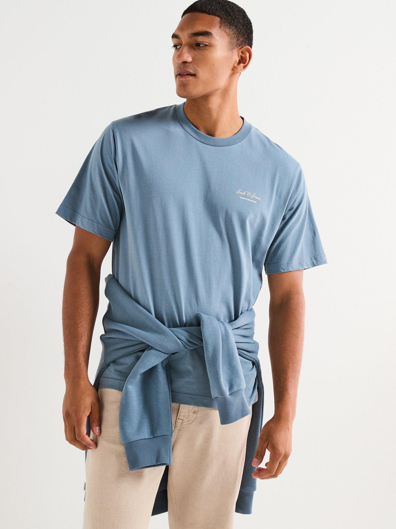 Image 5 of 5 of Jack & Jones Archive Graphic Short Sleeve T-Shirt - Blue