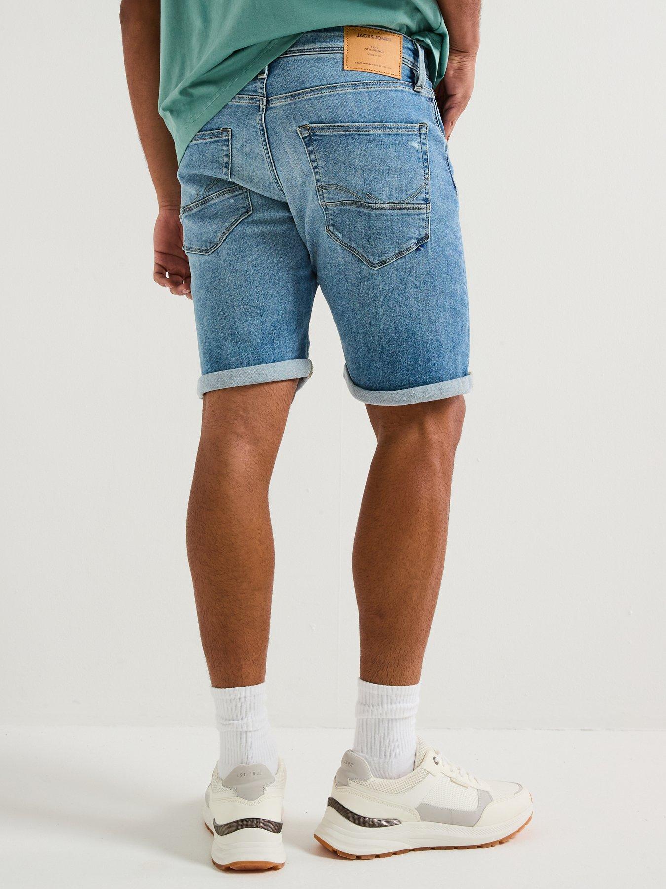 Image 2 of 4 of Jack & Jones Fox Denim Shorts - Blue