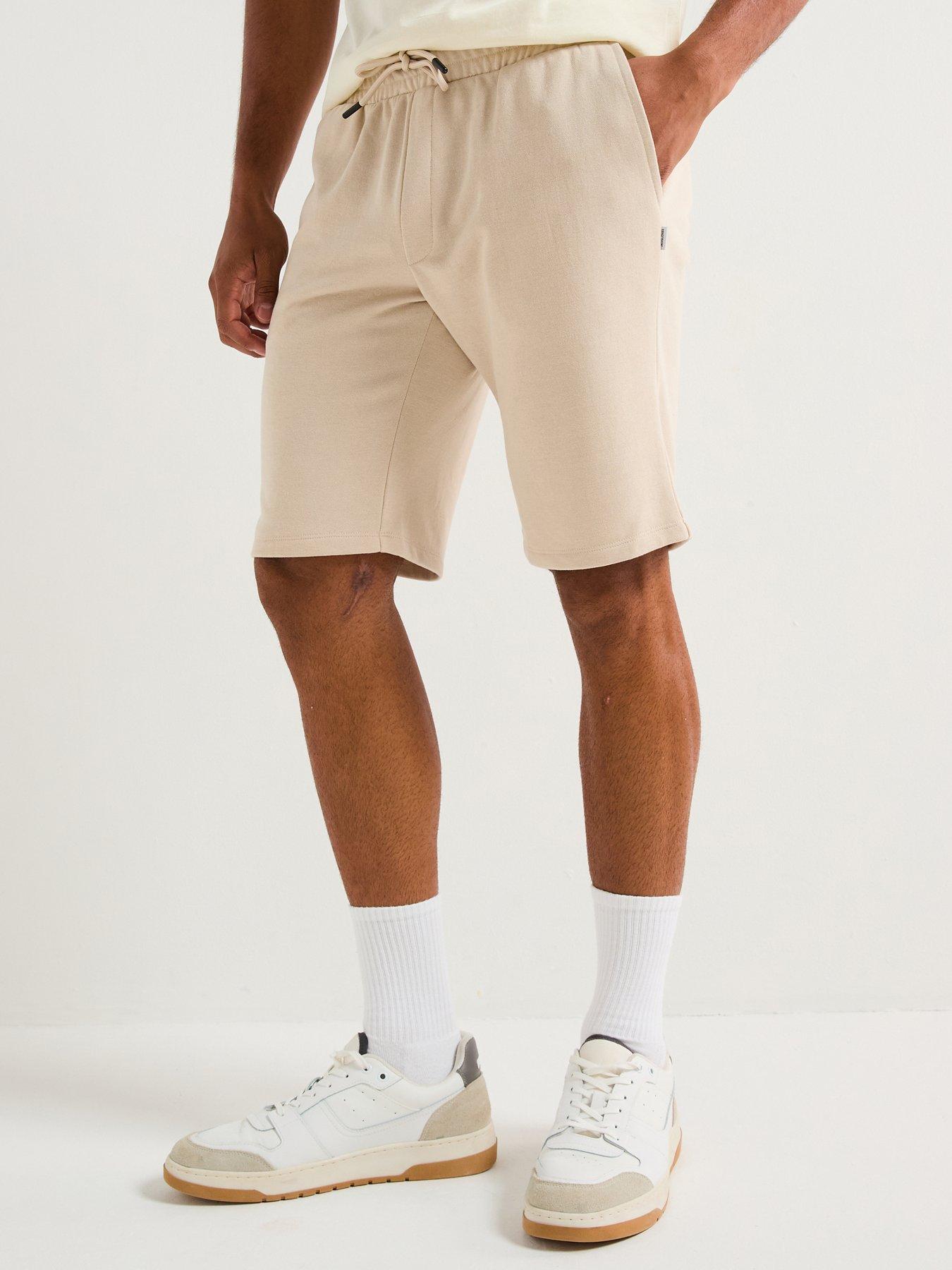 jack-jones-bradley-mid-length-sweat-shorts-creamfront