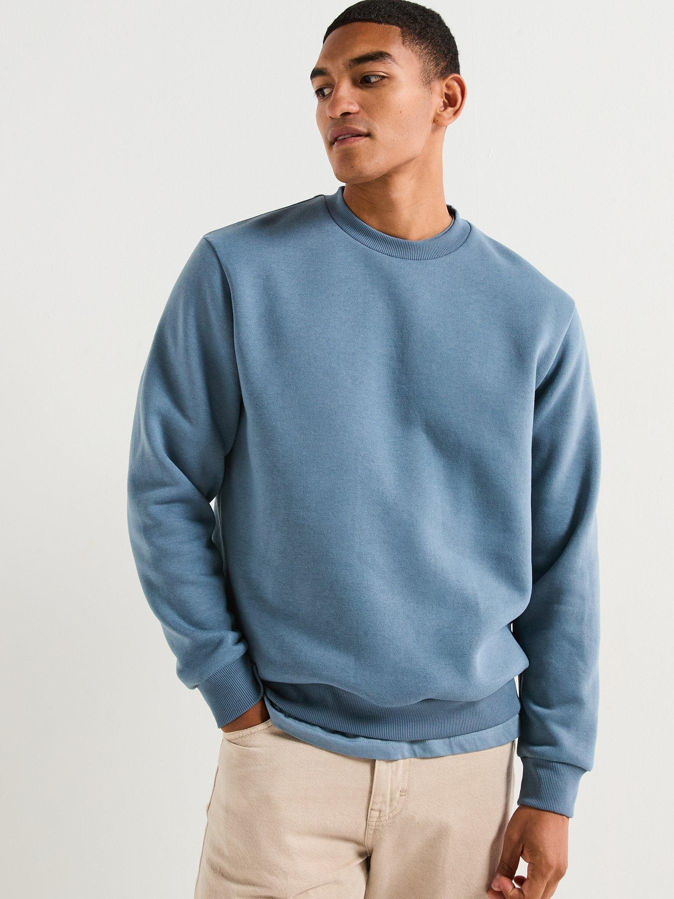 Image 1 of 5 of Jack & Jones Bradley Crew Sweatshirt - Blue